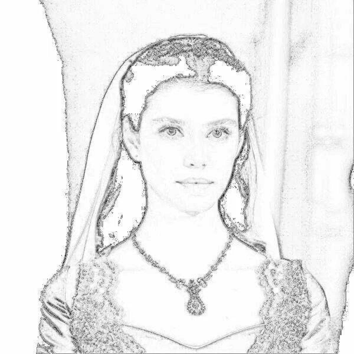 Раскраска прославленный хурем султан