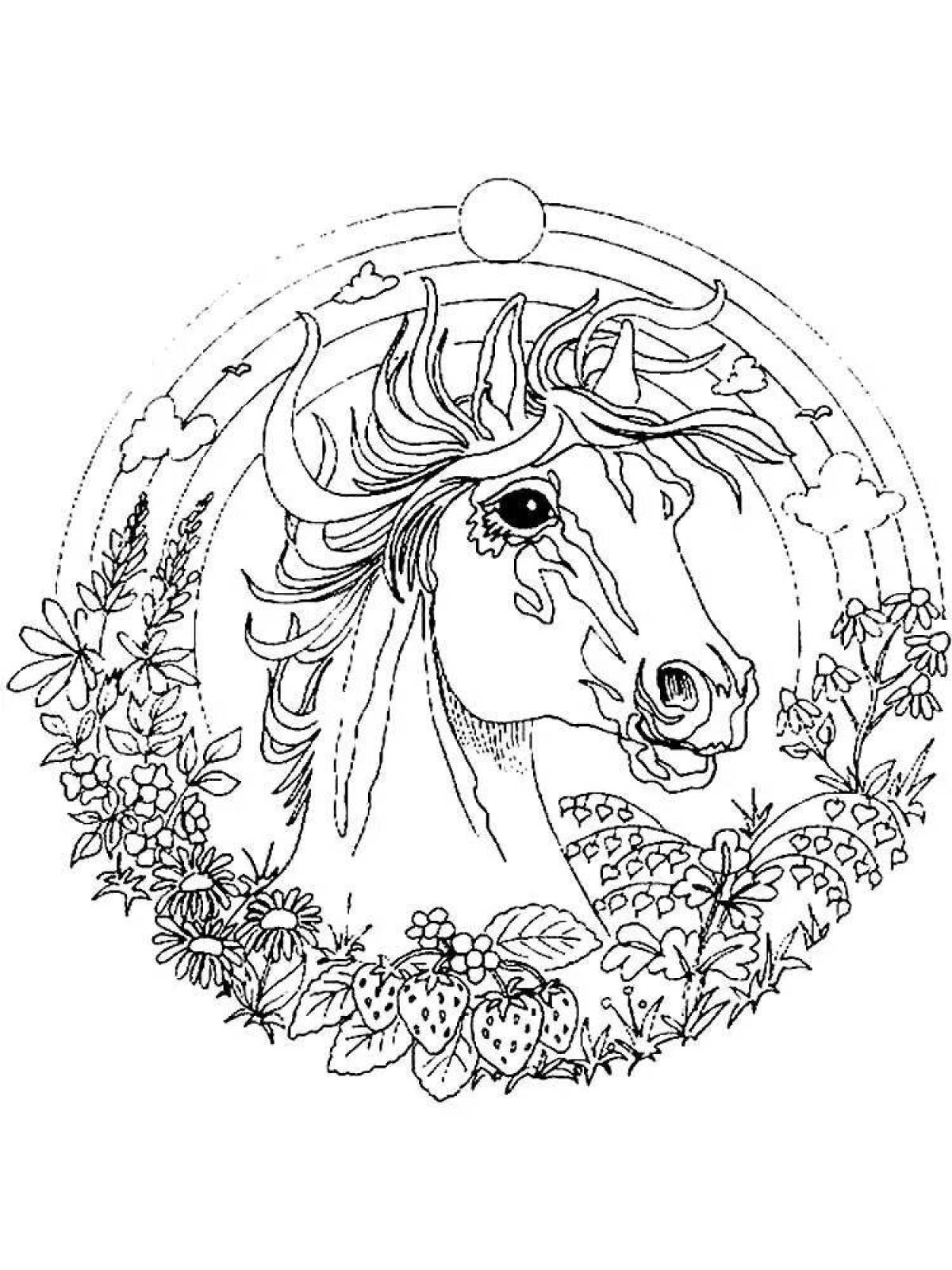 Восхитительная страница раскраски мандалы животных