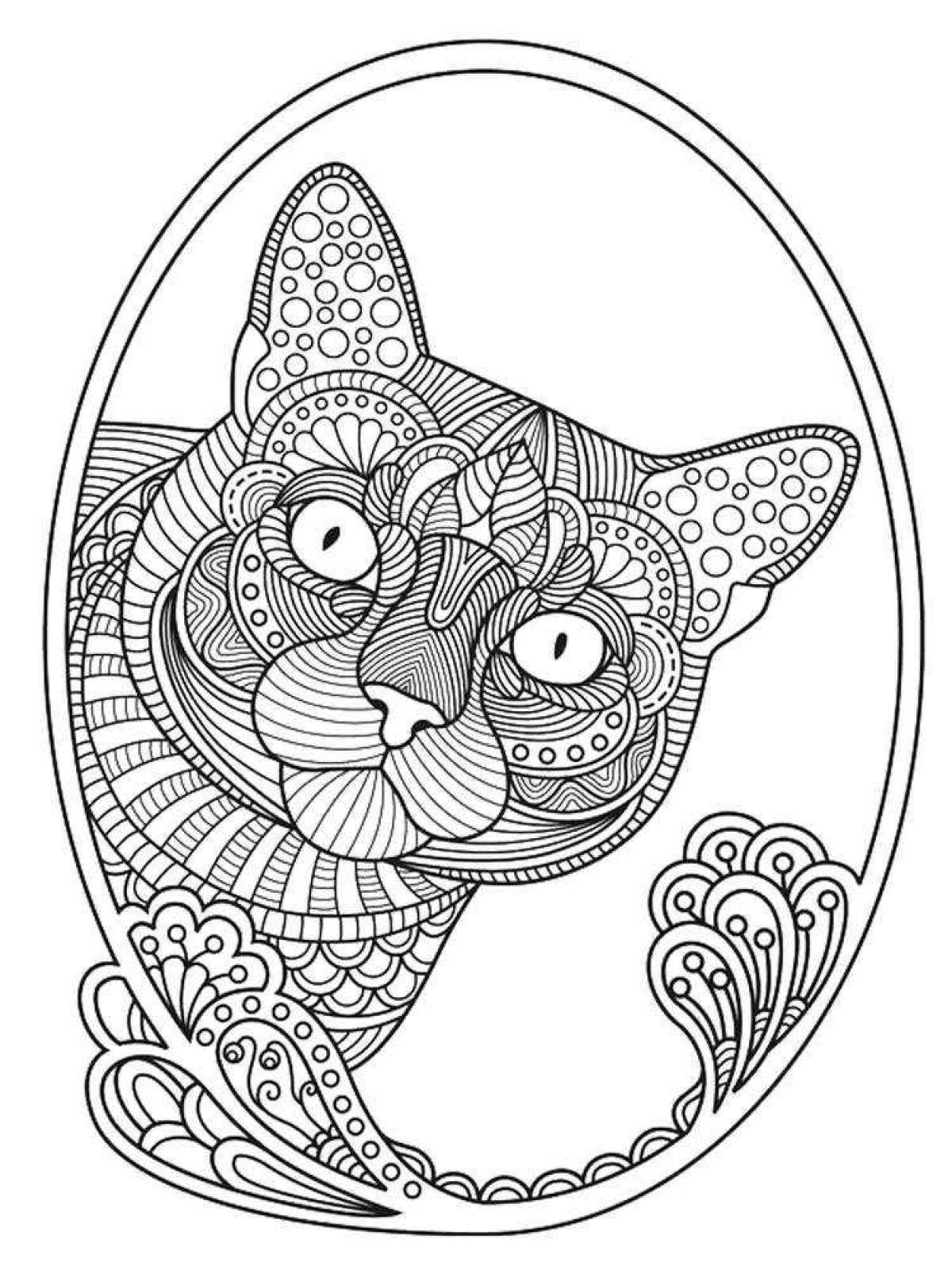 Amazing animal mandala coloring page