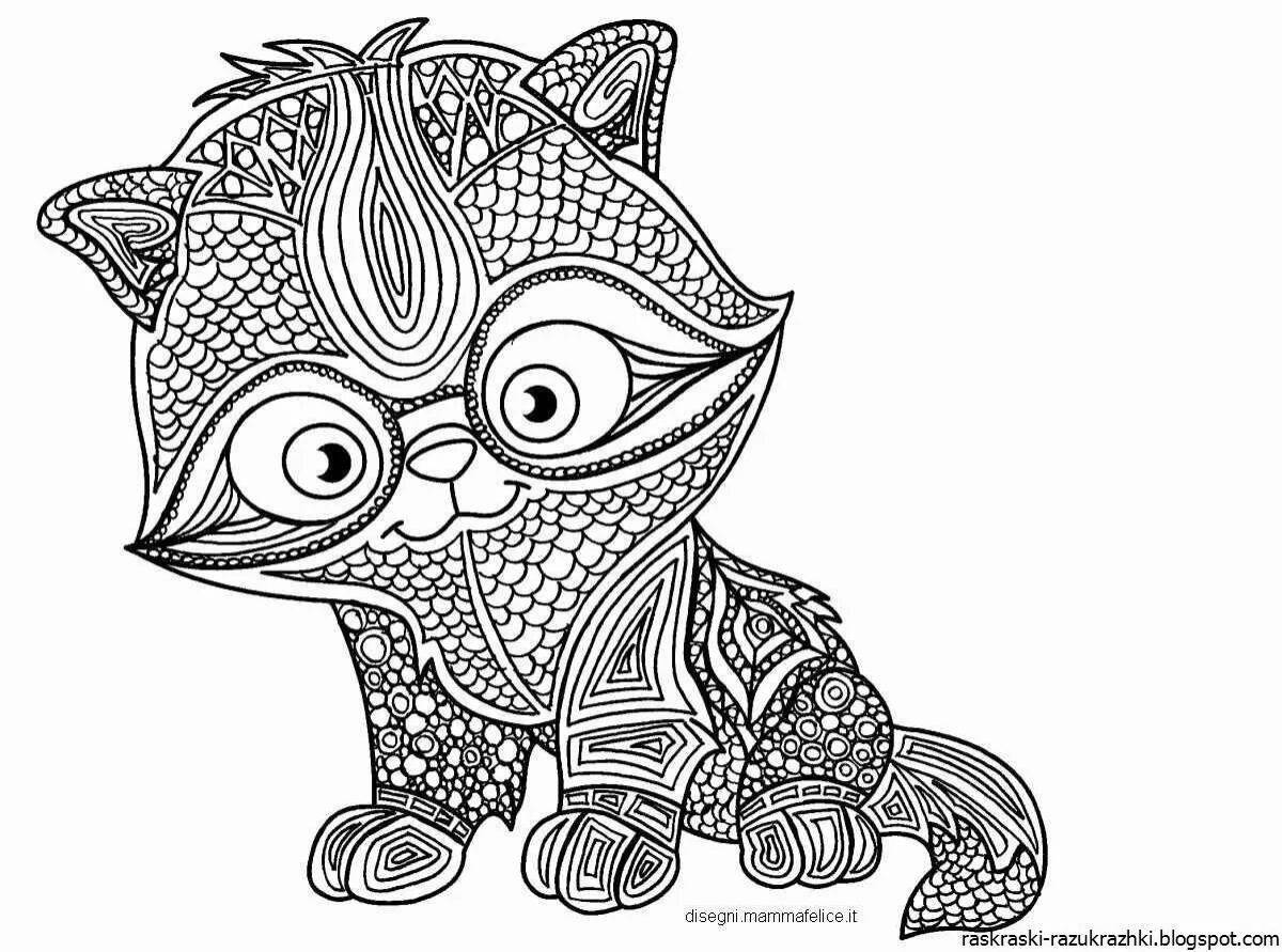 Animal mandala dynamic coloring page