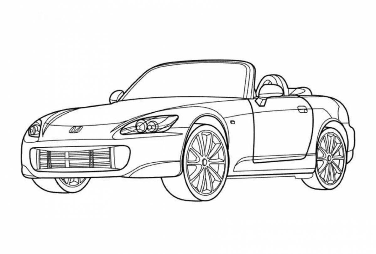 Majestic cars coloring page