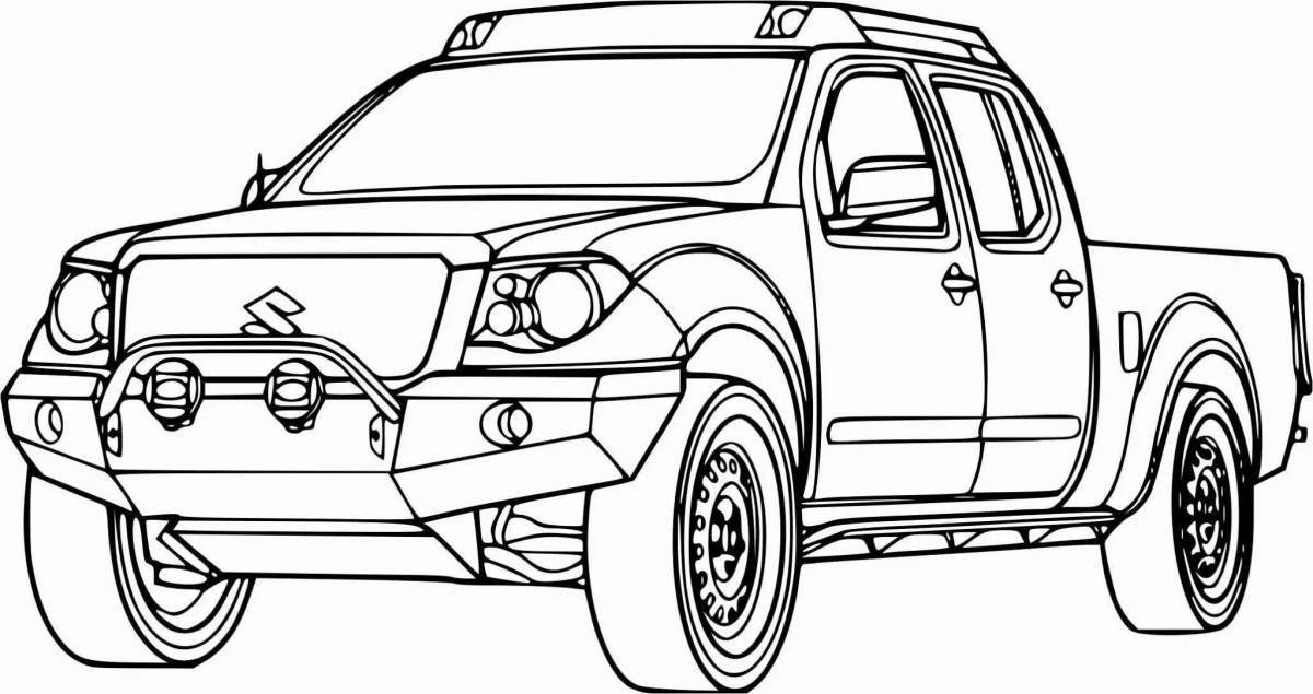 Gorgeous cars coloring page