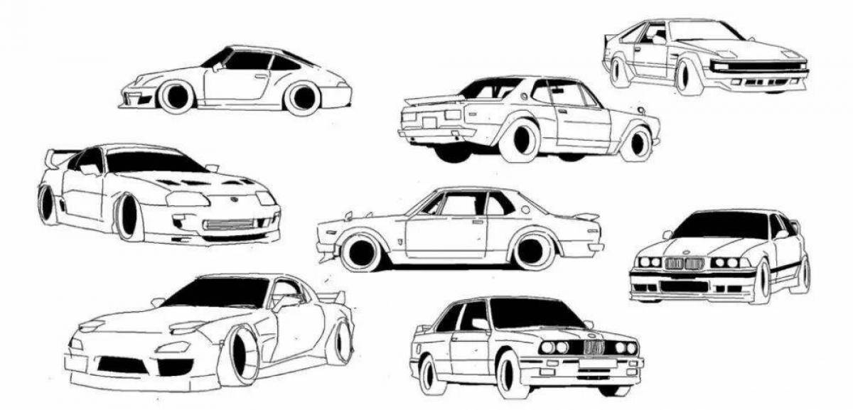Раскраски Спортивные Машины Скачать И Распечатать