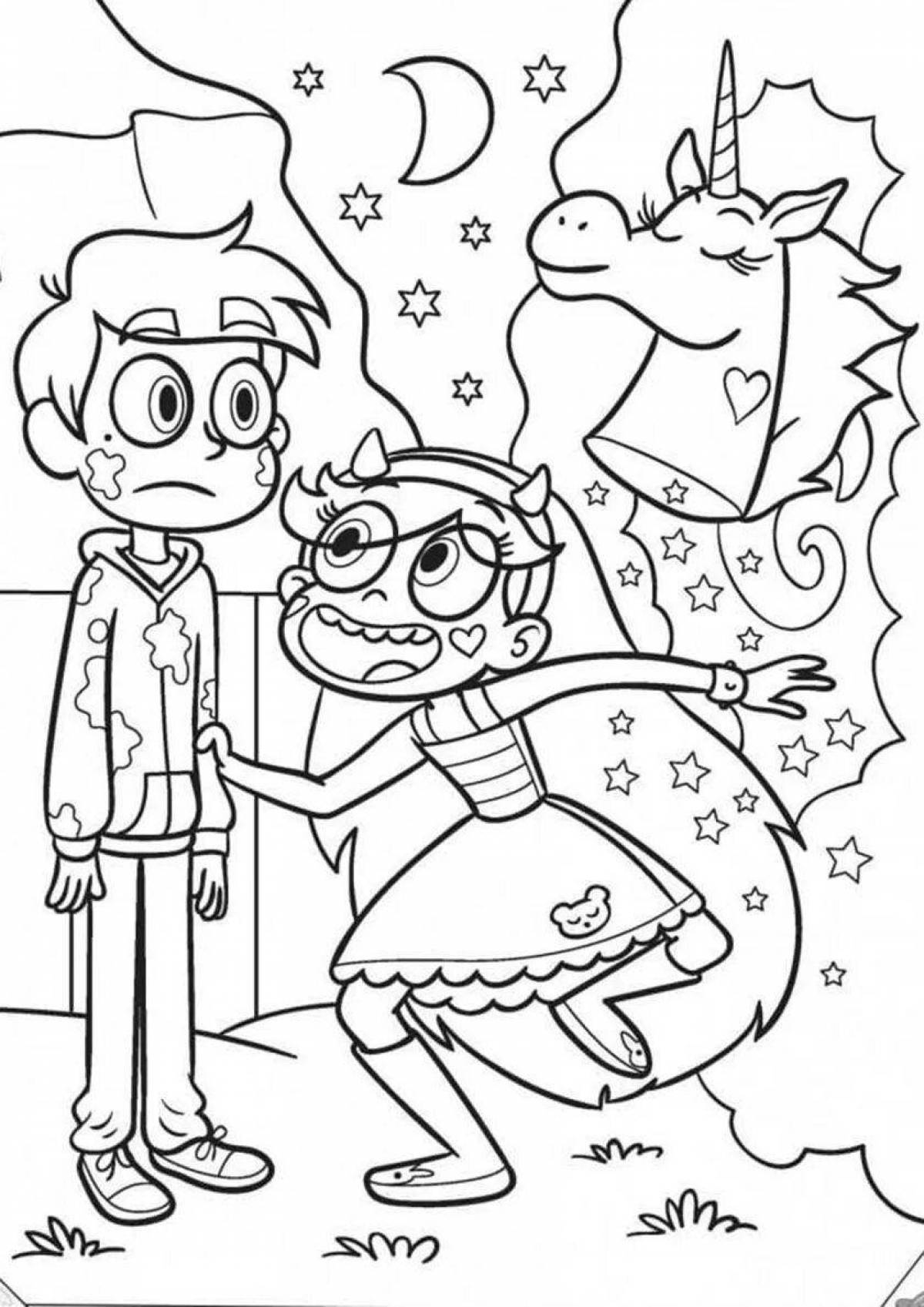 Exquisite coloring starry princess