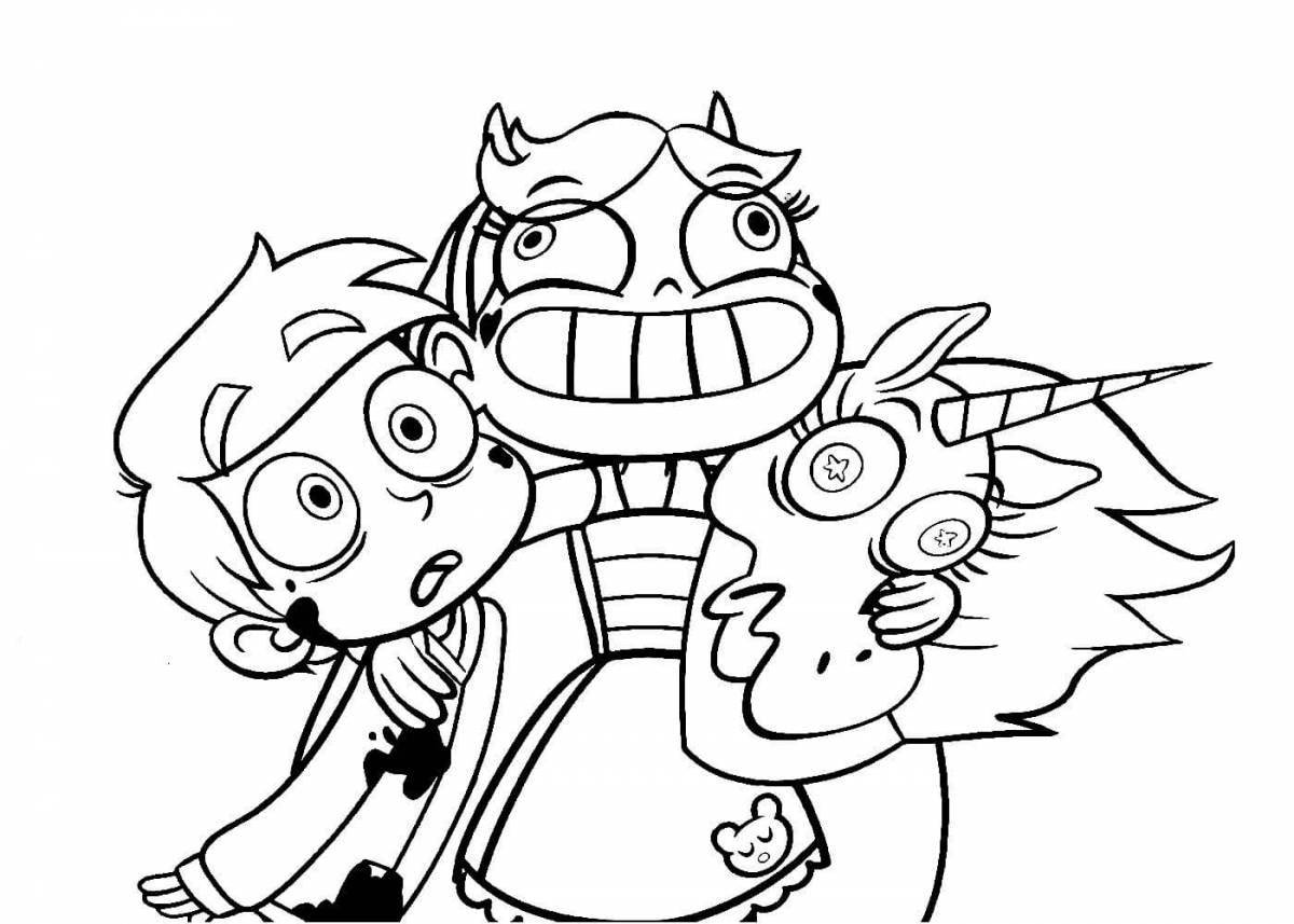 Amazing coloring star princess