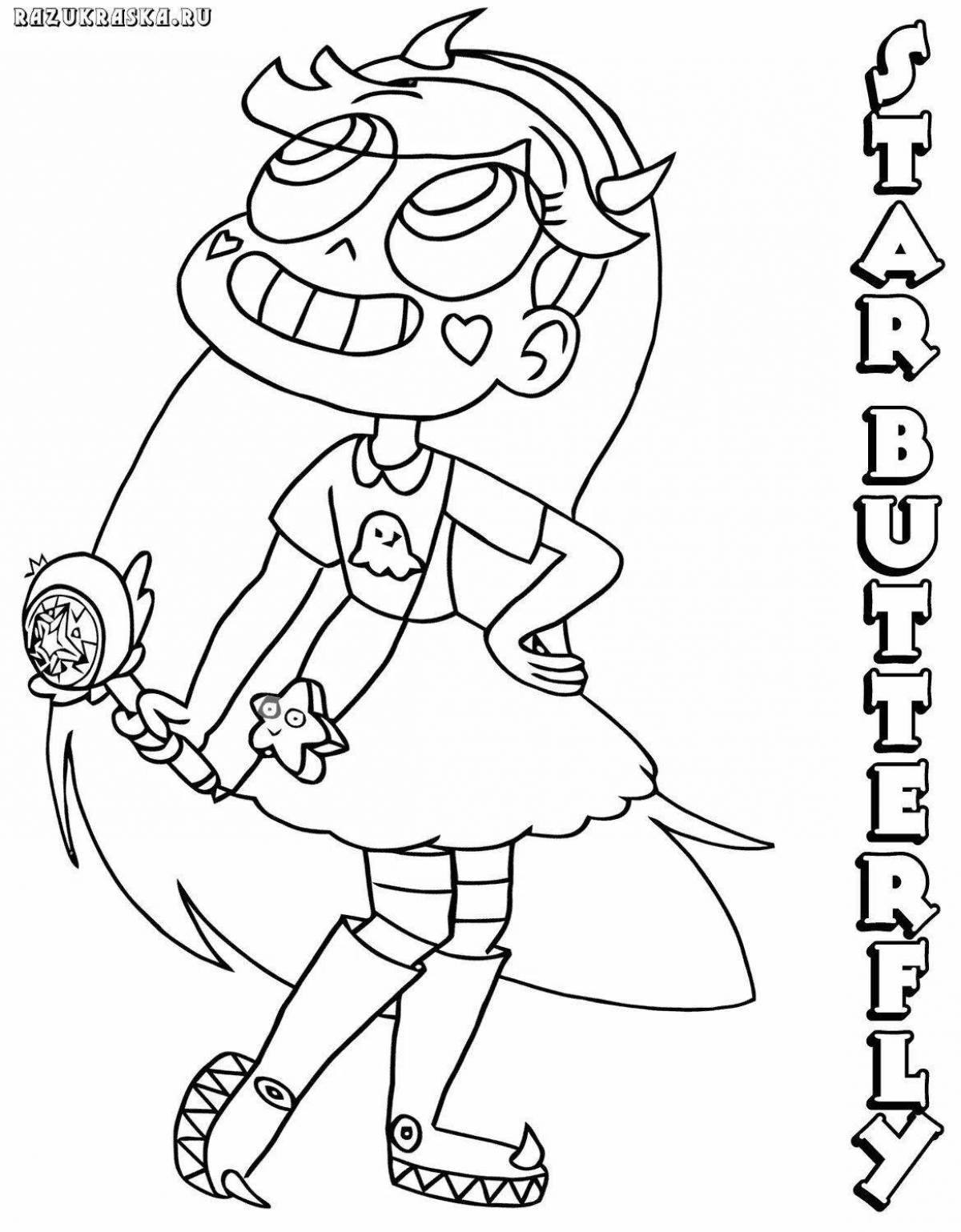 Bright coloring starry princess