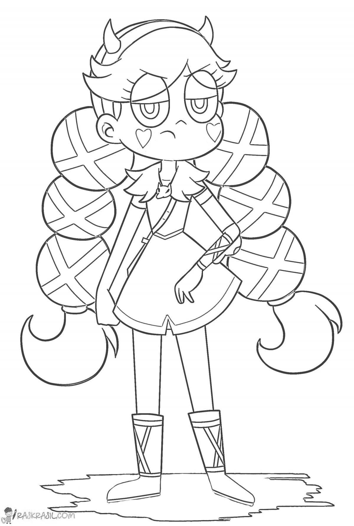 Dazzling coloring starry princess