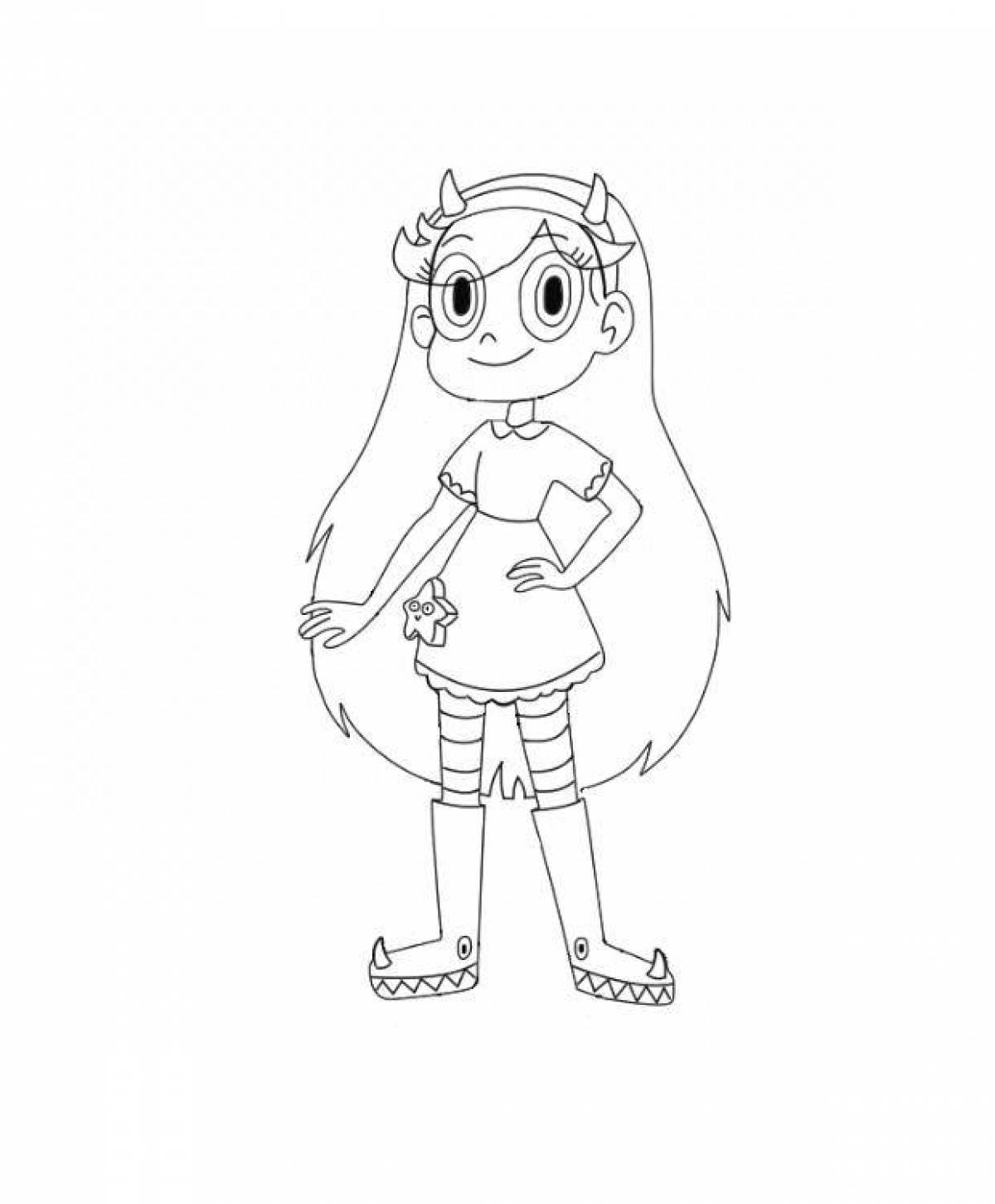 Mystical coloring starry princess