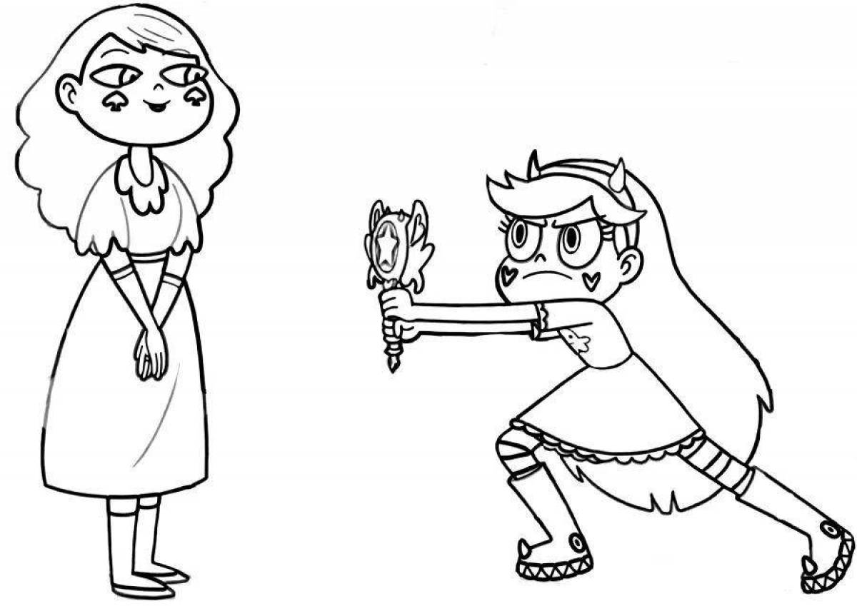 Fancy coloring star princess