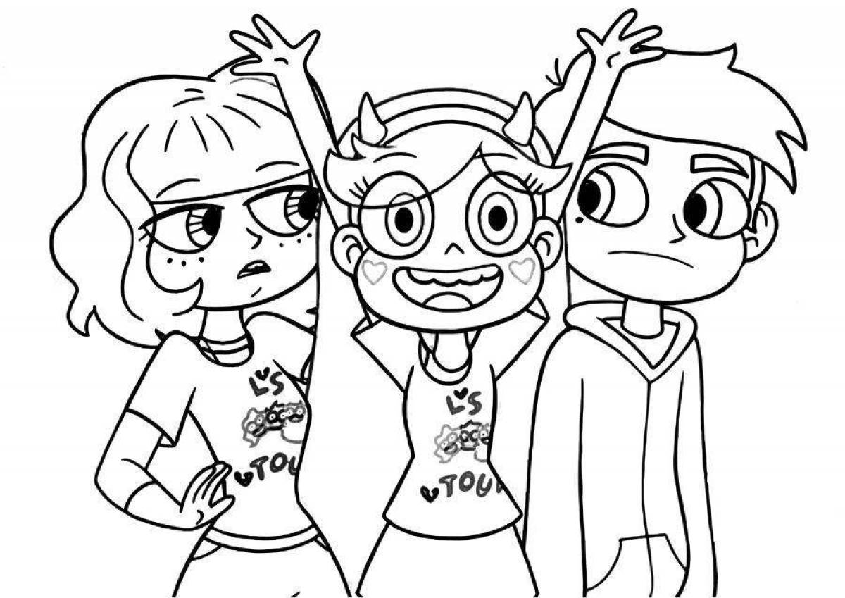 Exalted star princess coloring page