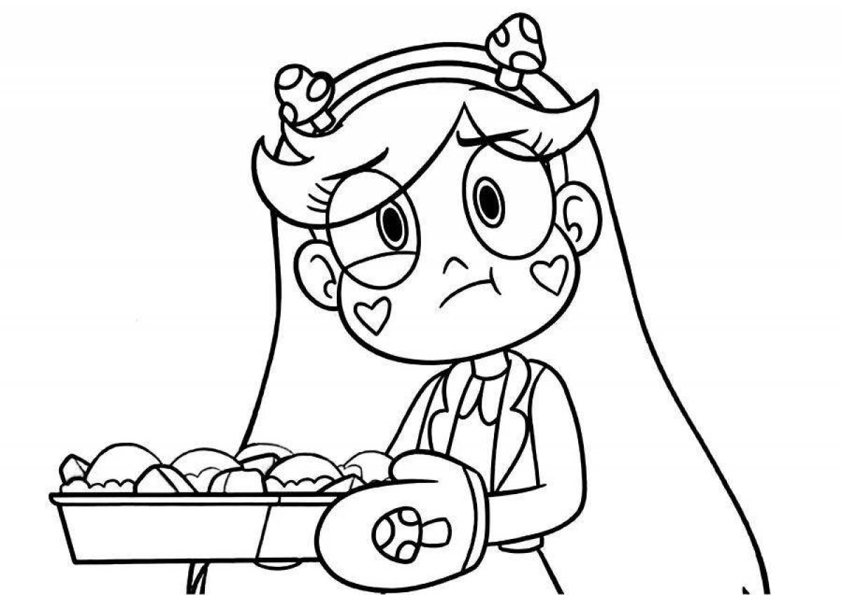 Generous coloring star princess