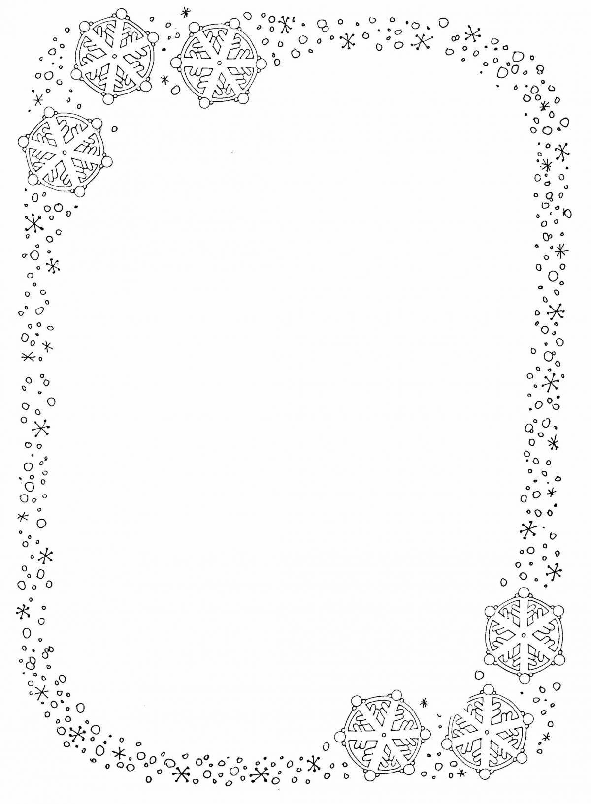 Glowing coloring christmas frame