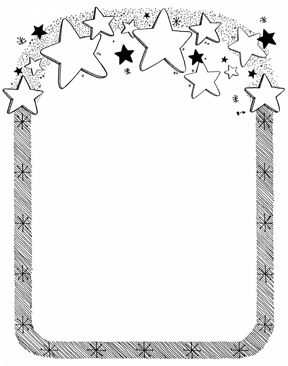 Great coloring christmas frame