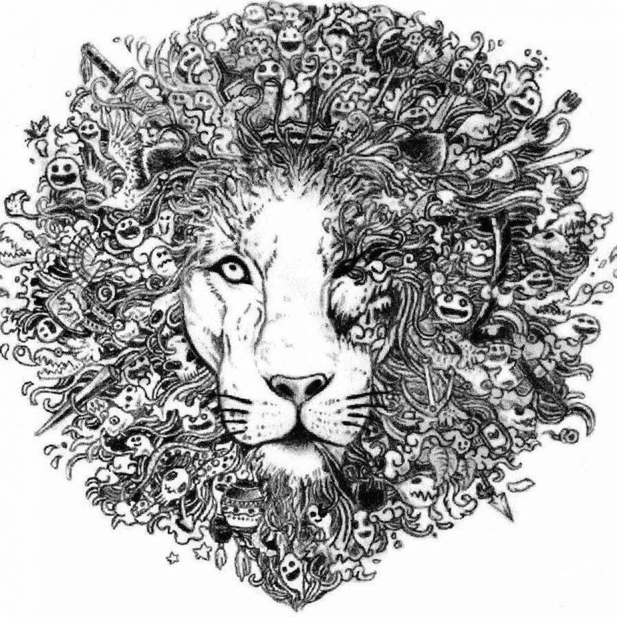 Exquisite coloring lion complex