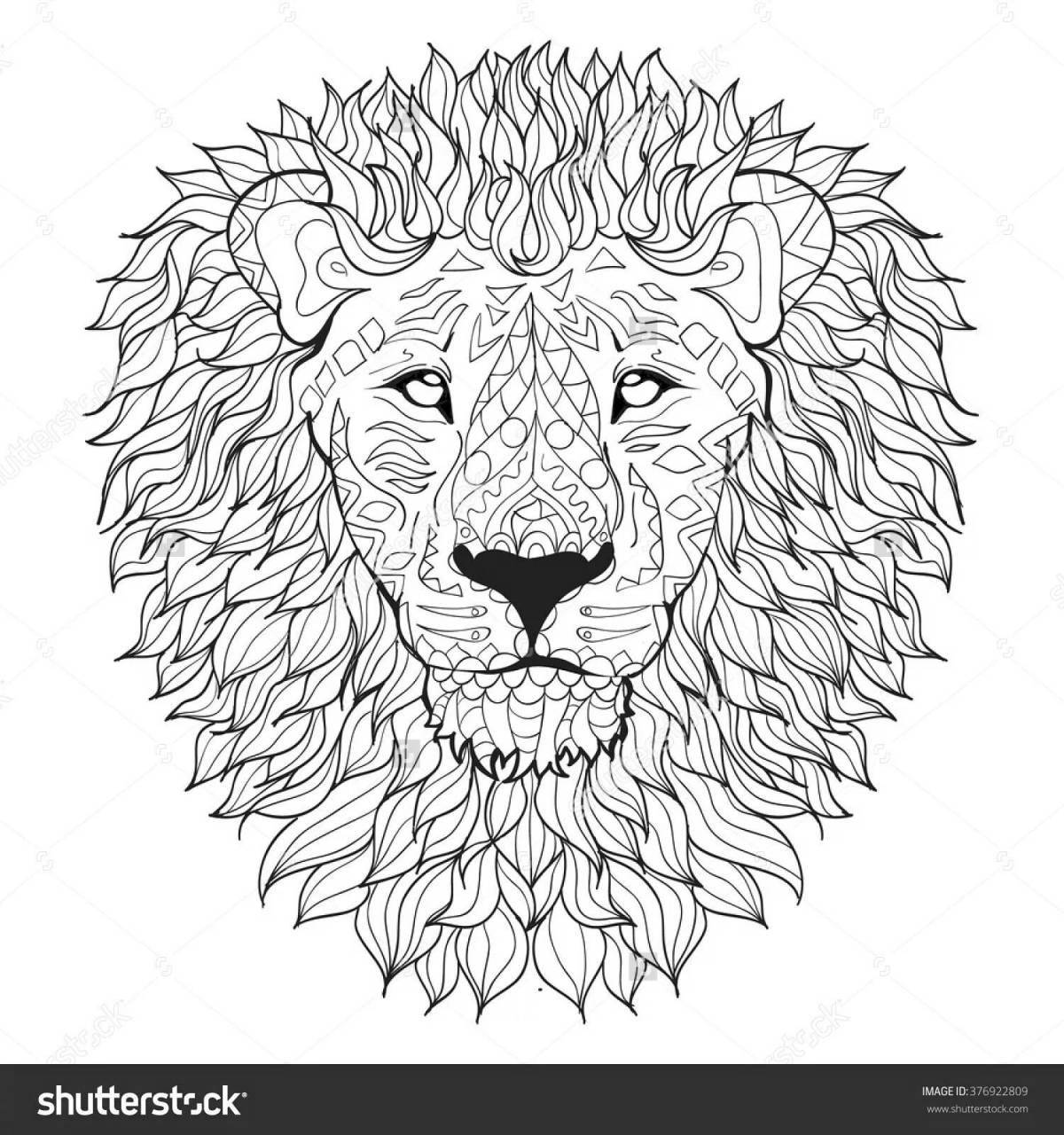 Luxury coloring lion complex