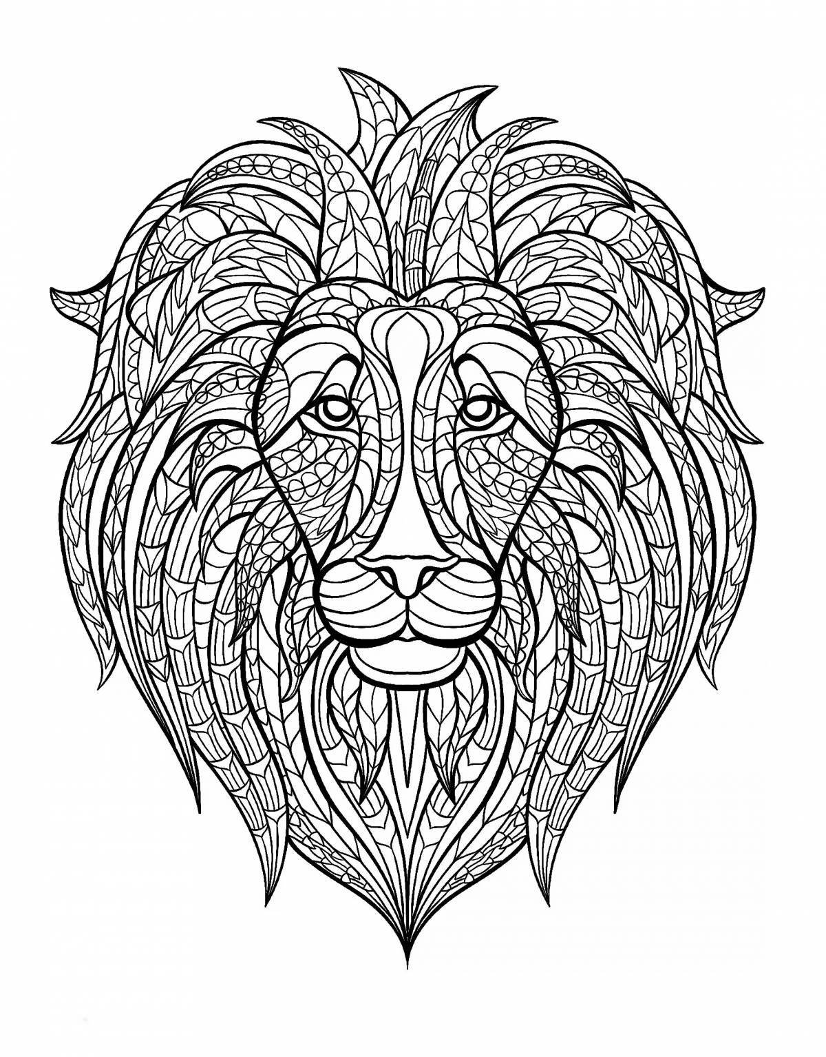 Exotic coloring lion complex