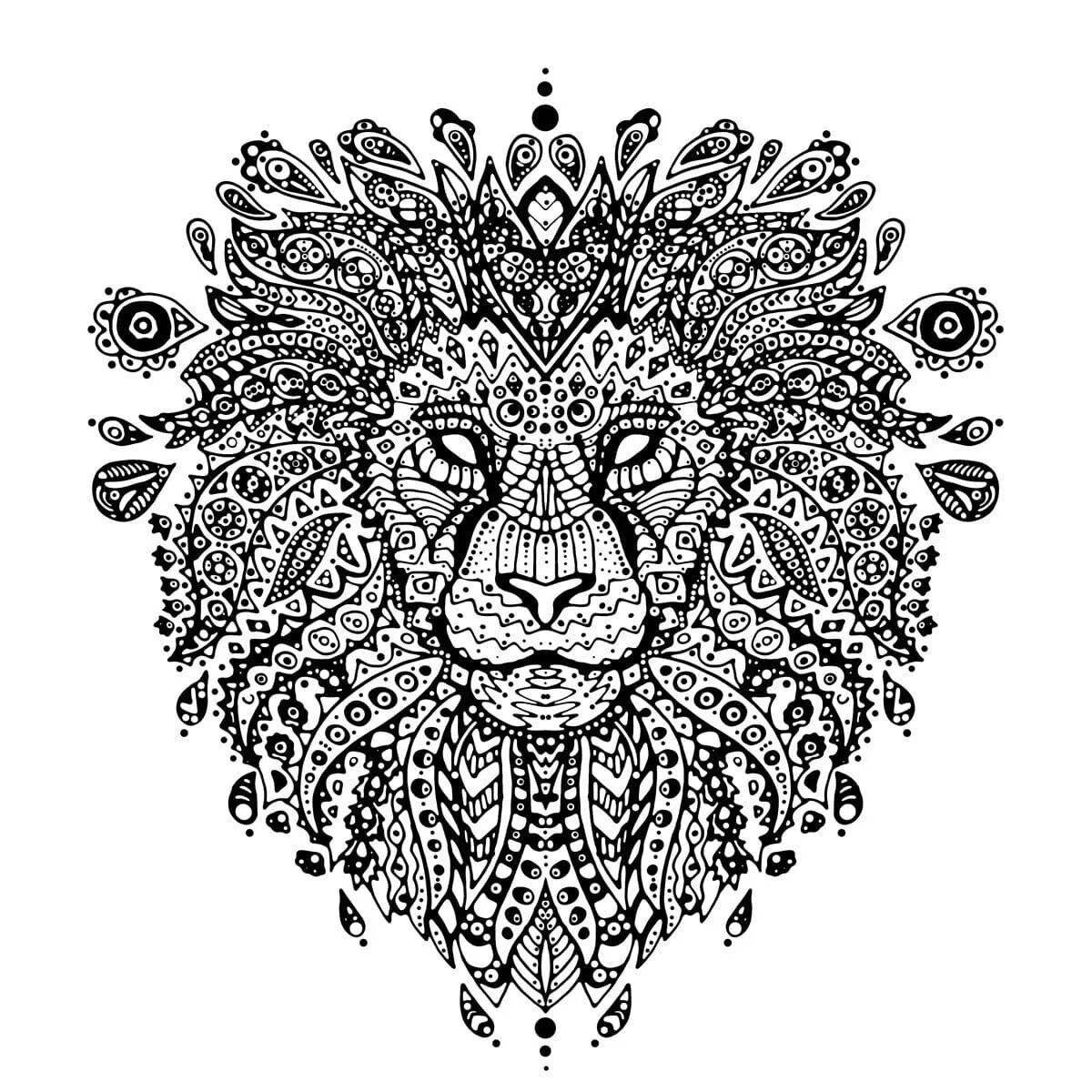 Magic coloring lion complex