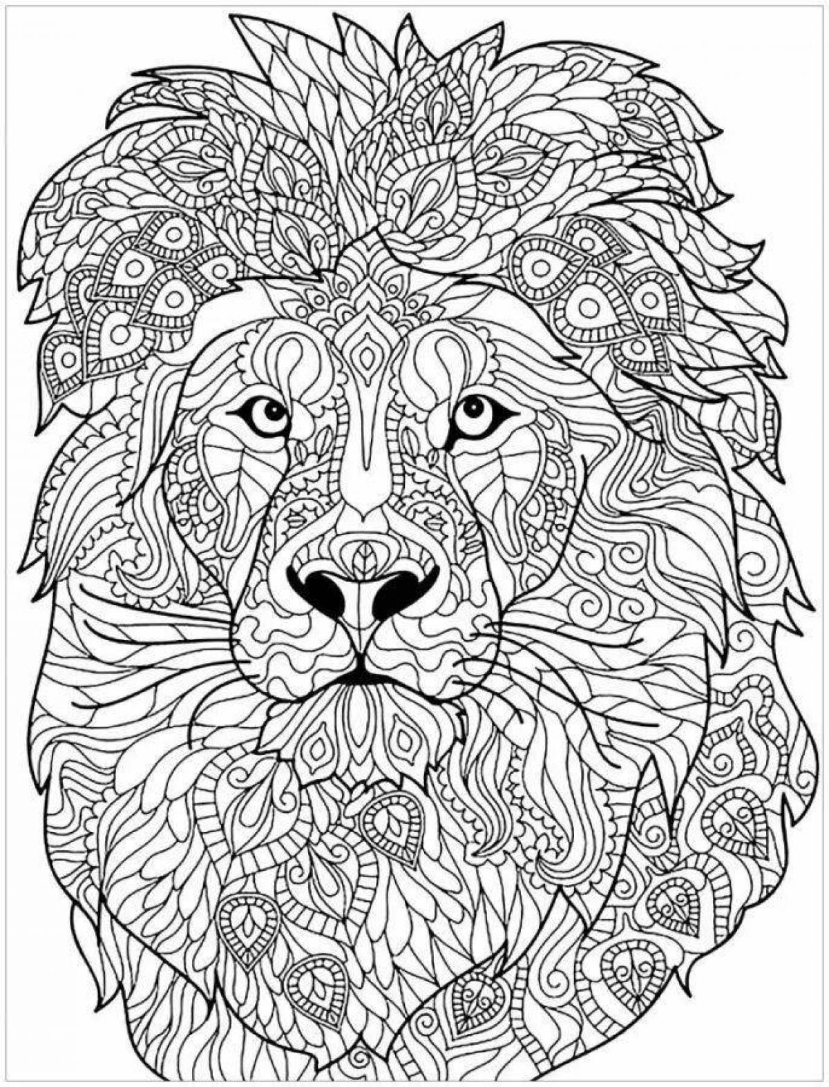 Dramatic coloring lion complex