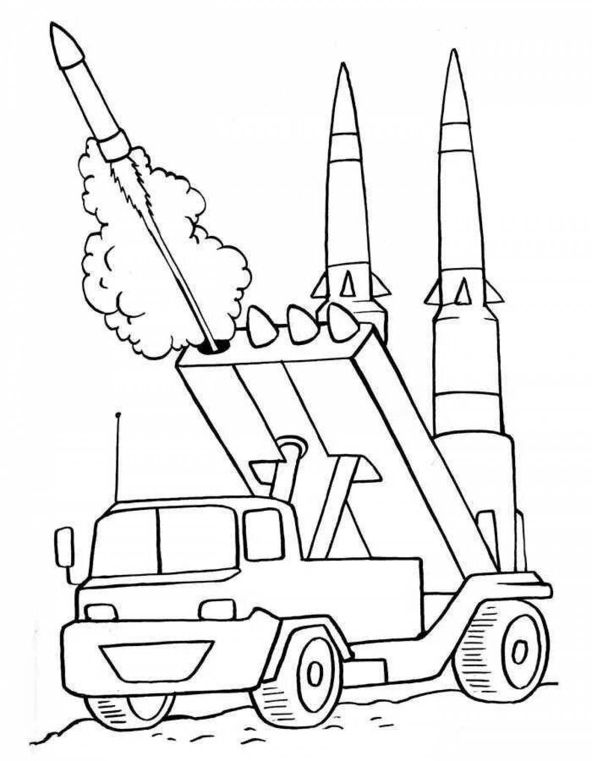 Majestic rocket launcher coloring page