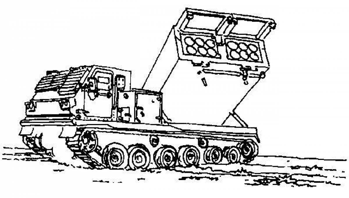 Glorious rocket launcher coloring page