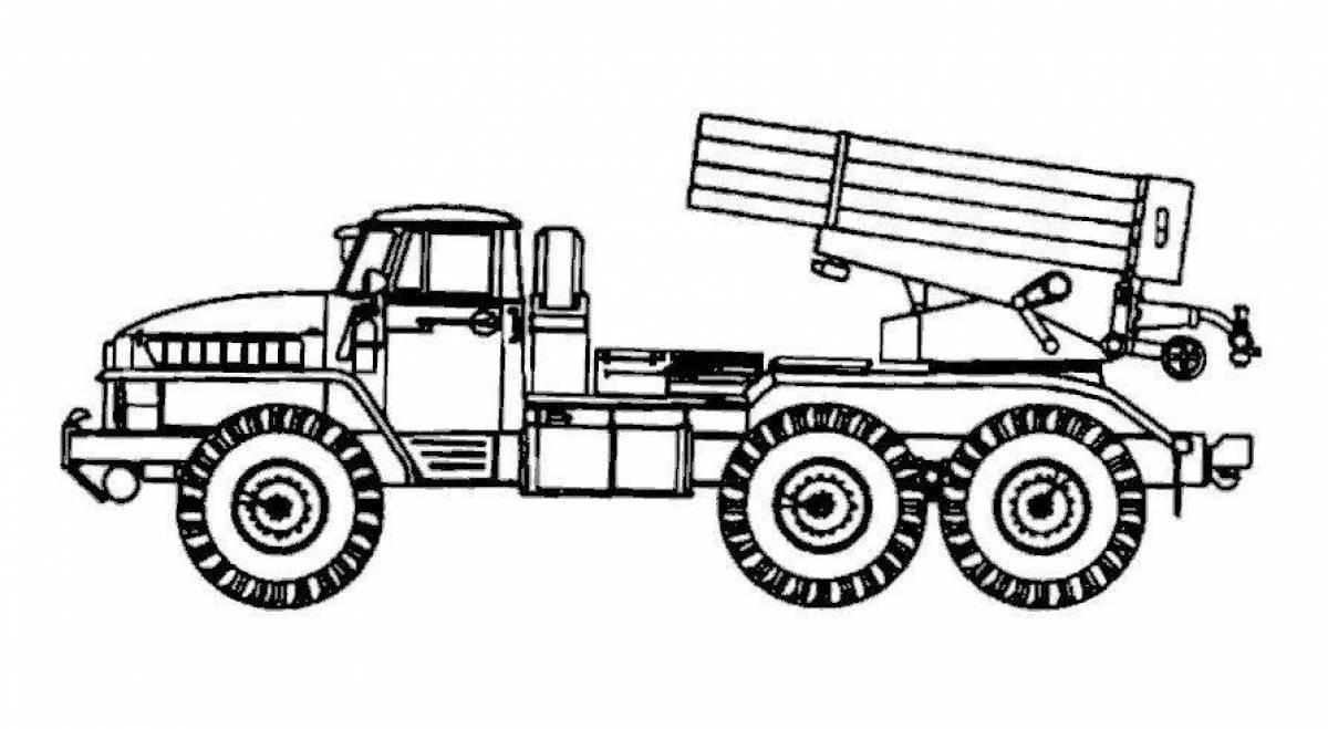Large rocket launcher coloring page