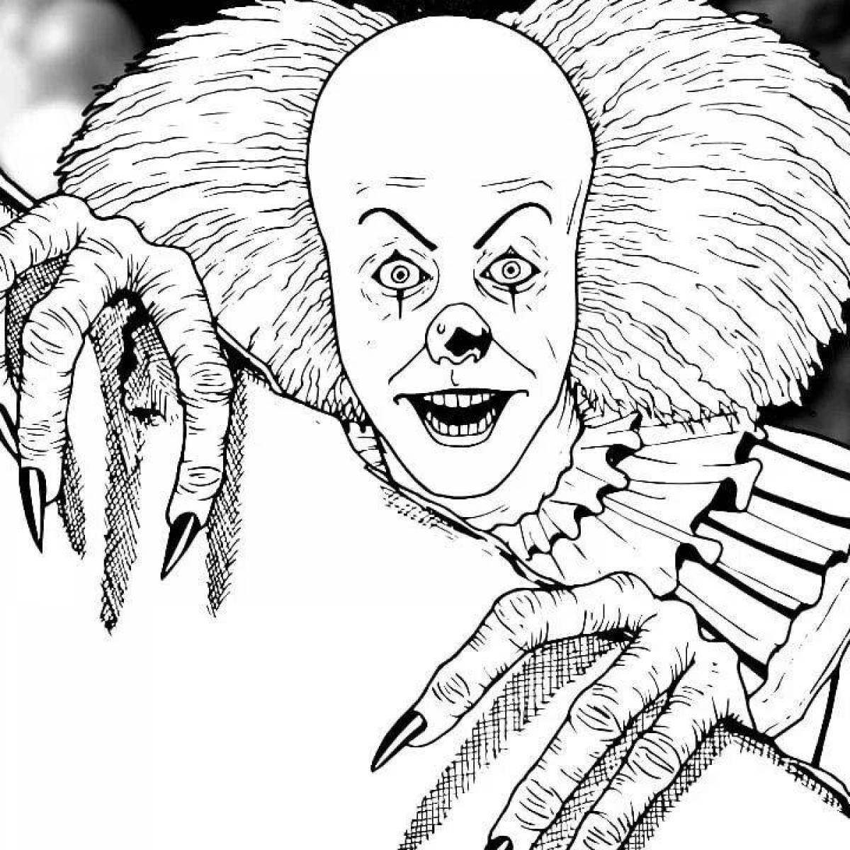 Pennywise the clown scary coloring book