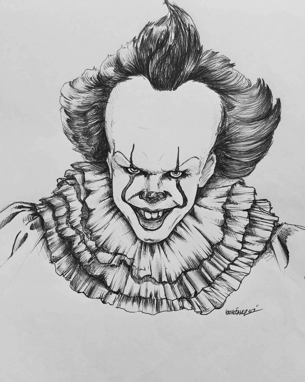 Pennywise the Clown menacing coloring book