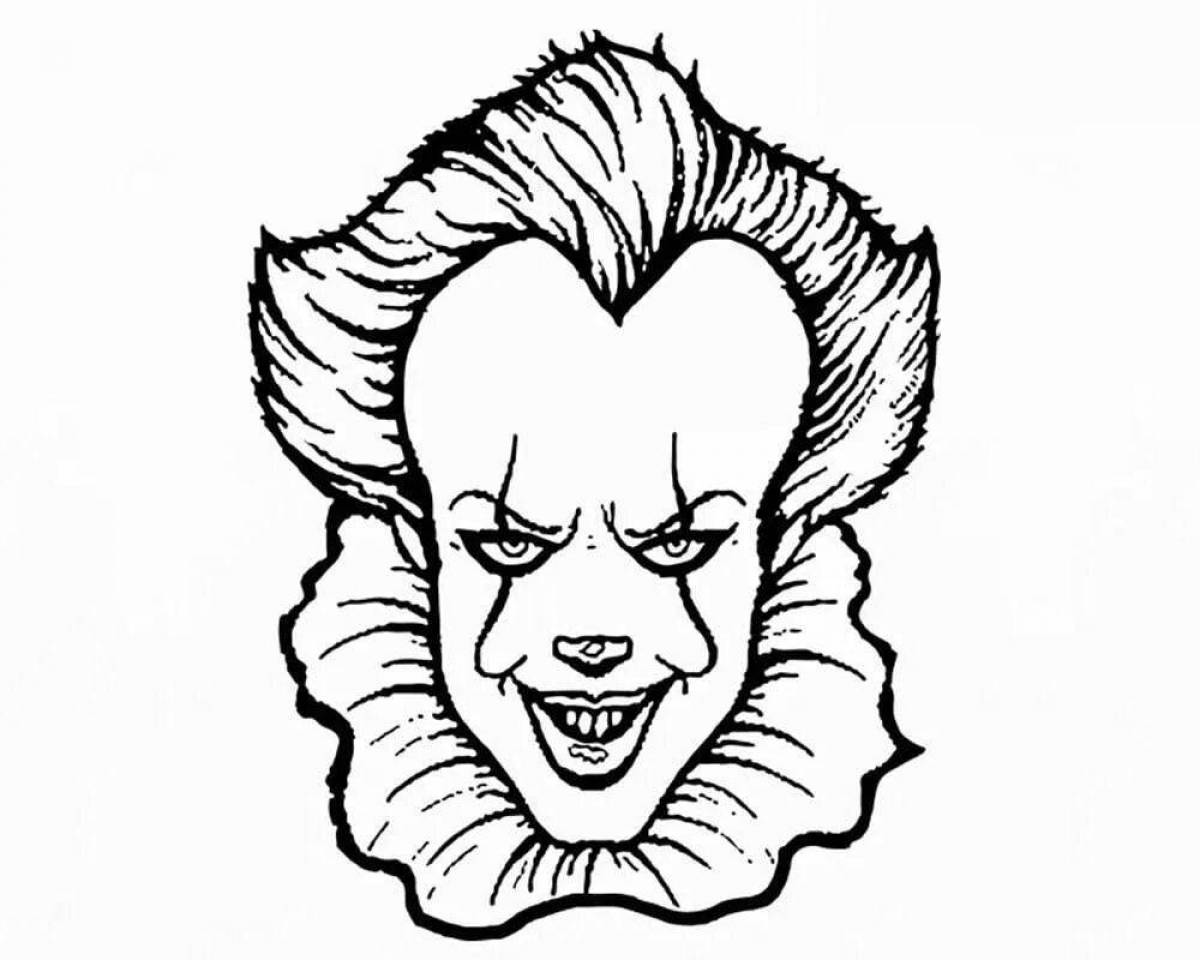 Pennywise clown monstrous coloring book