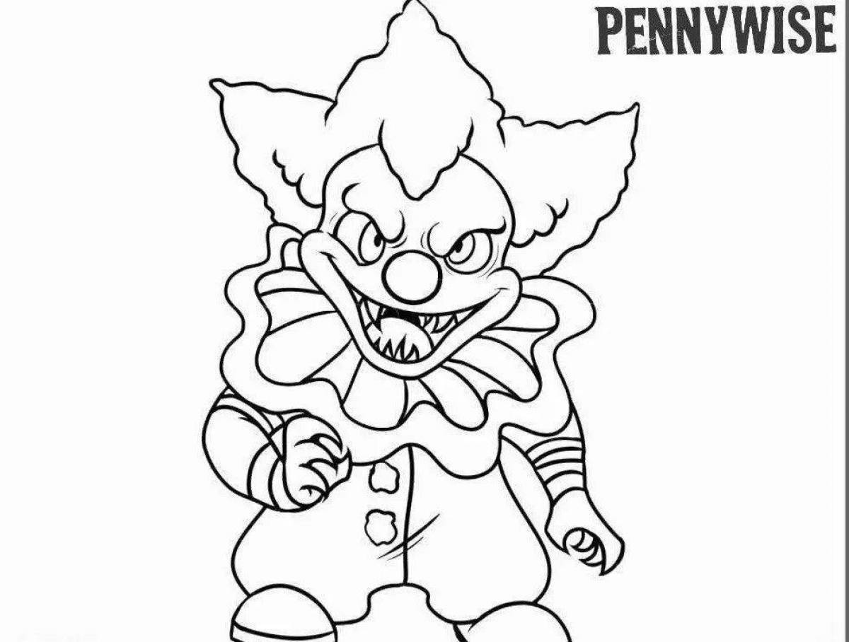 Pennywise the clown coloring page