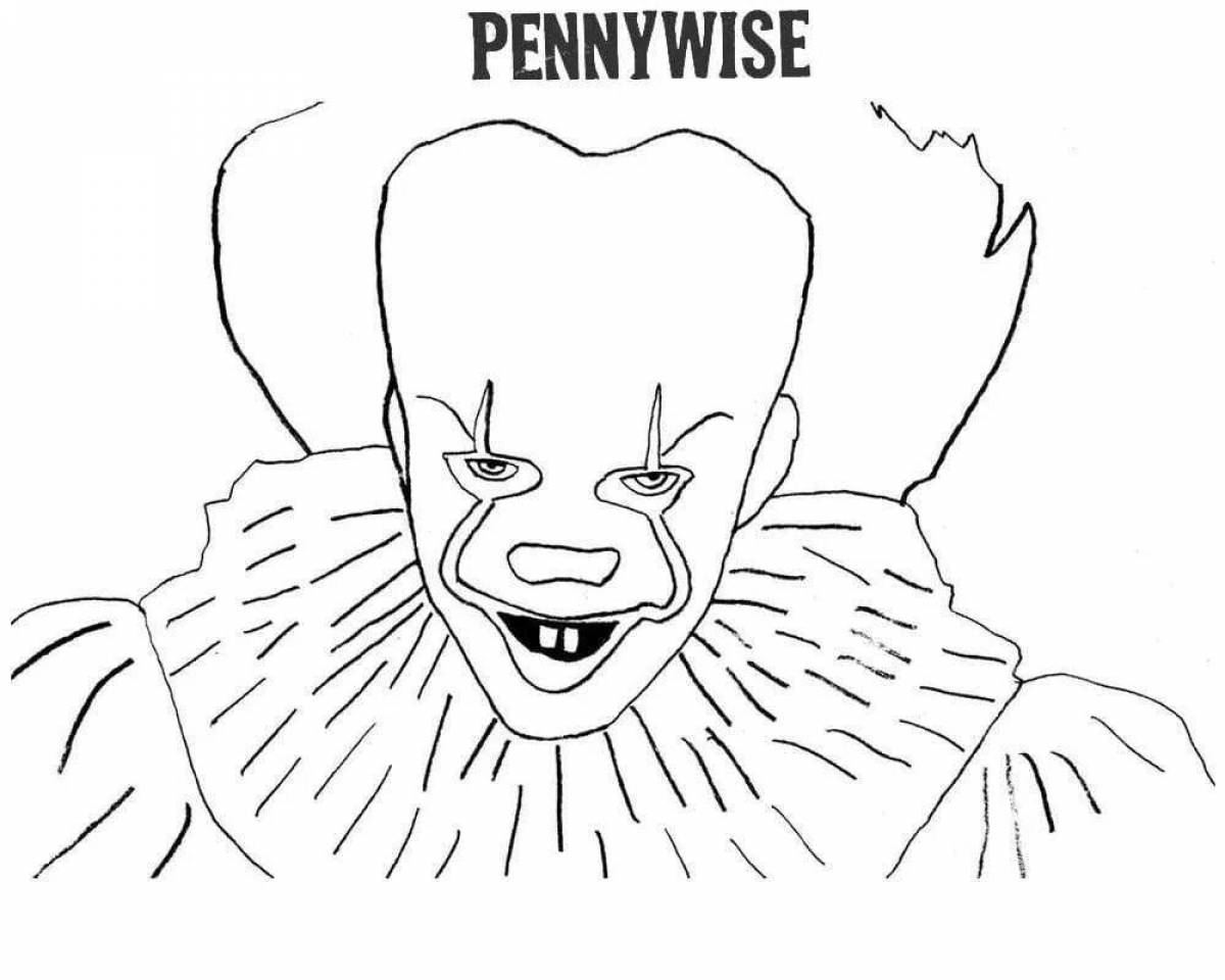 Pennywise the evil clown coloring book