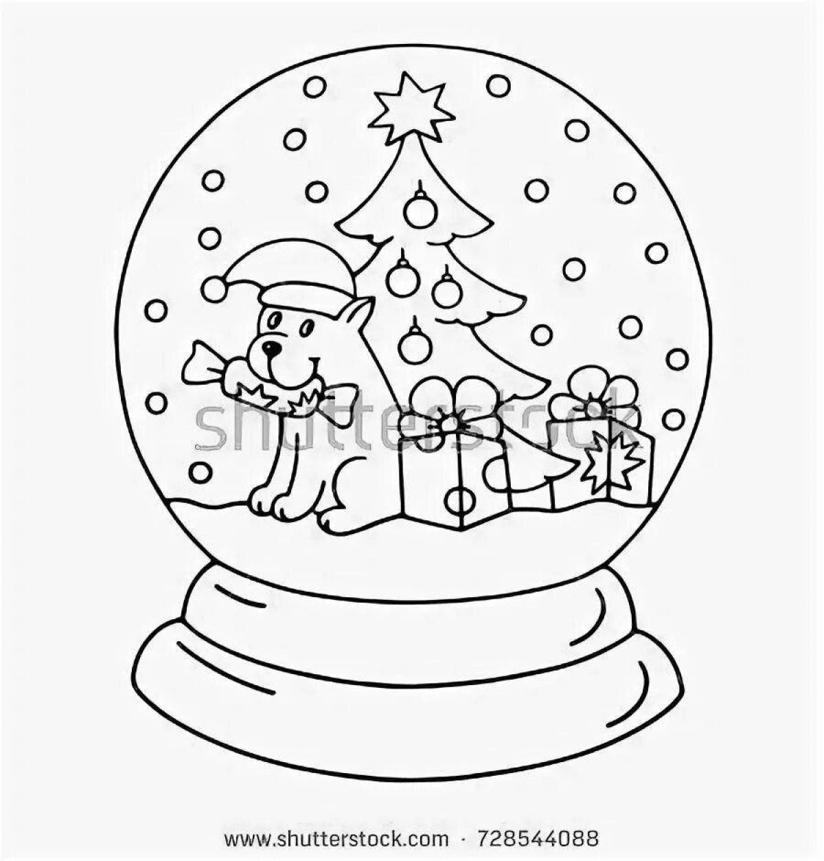 Coloring page wild winter ball