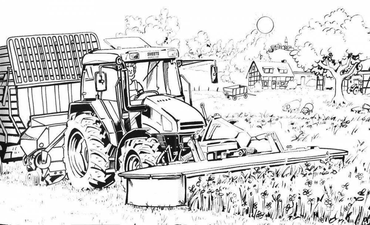 Brilliant coloring of agricultural machinery