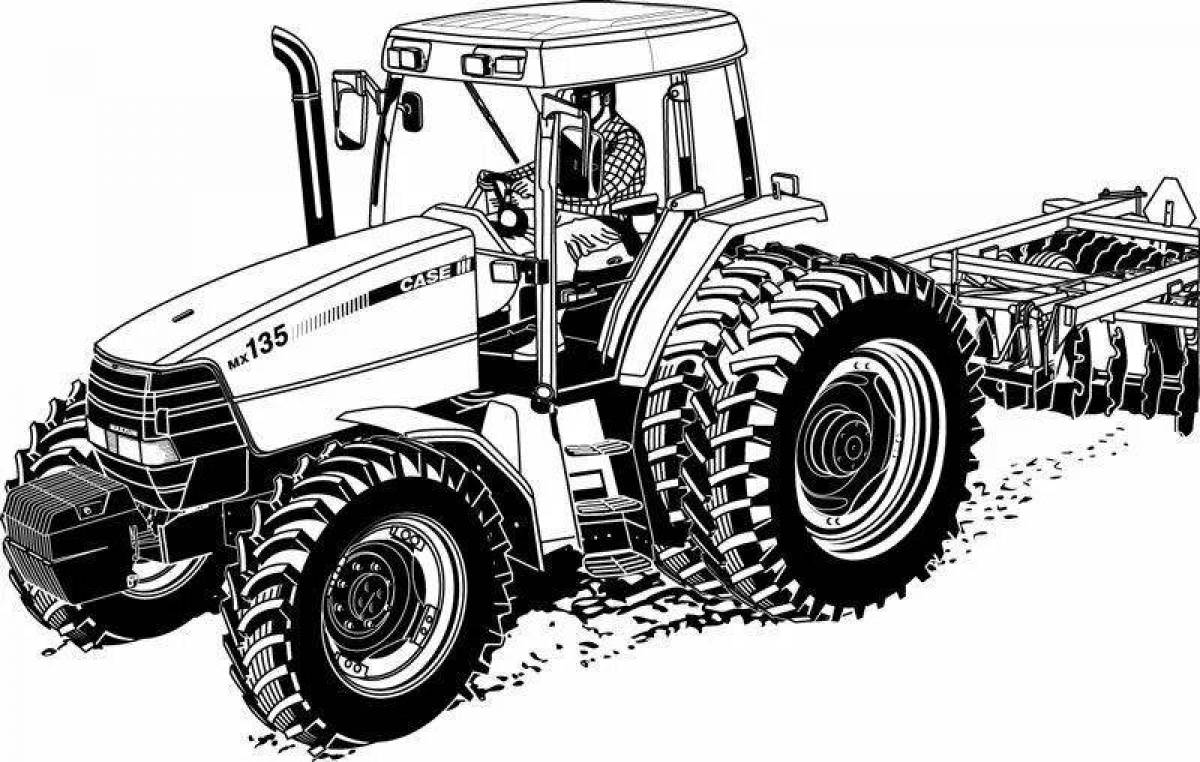 Adorable machinery agricultural coloring book