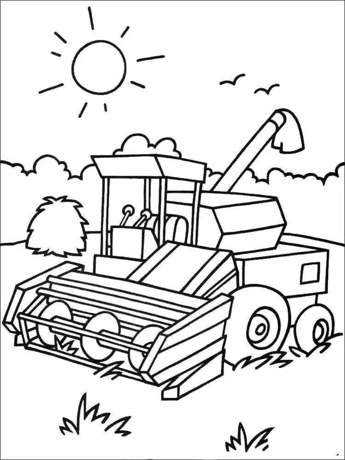 Playful coloring of agricultural machinery