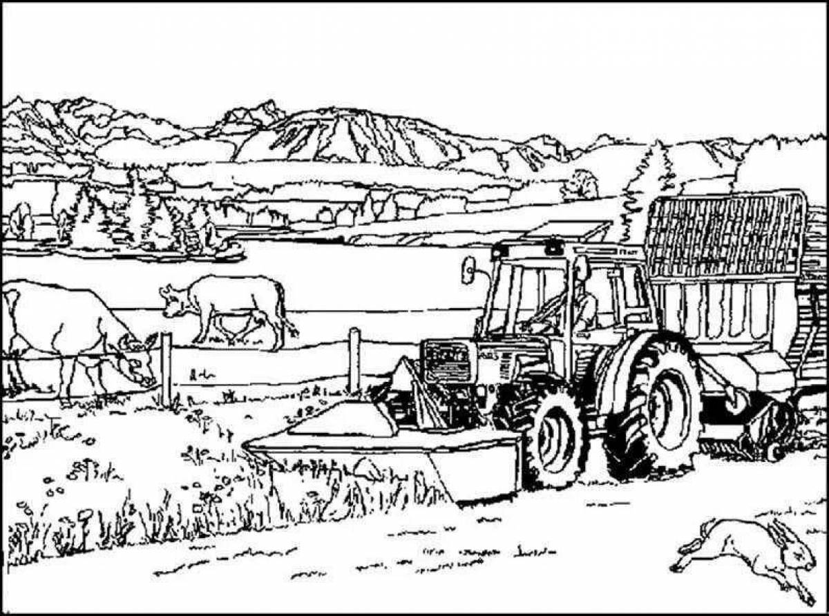 Joyful coloring of agricultural machinery