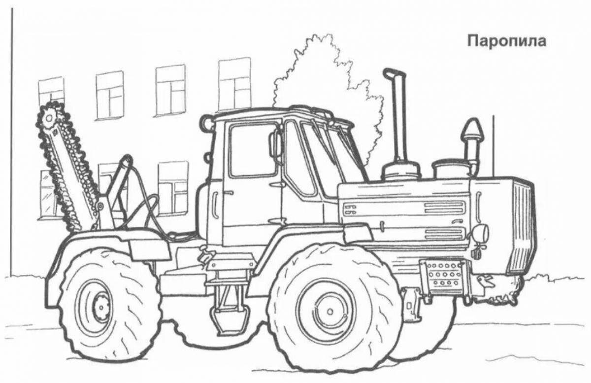 Vivacious coloring page agricultural machinery