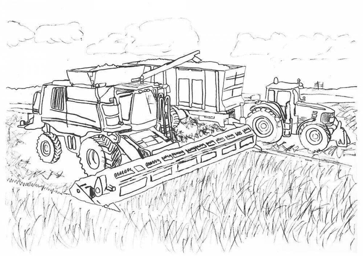 Tempting machinery agricultural coloring book