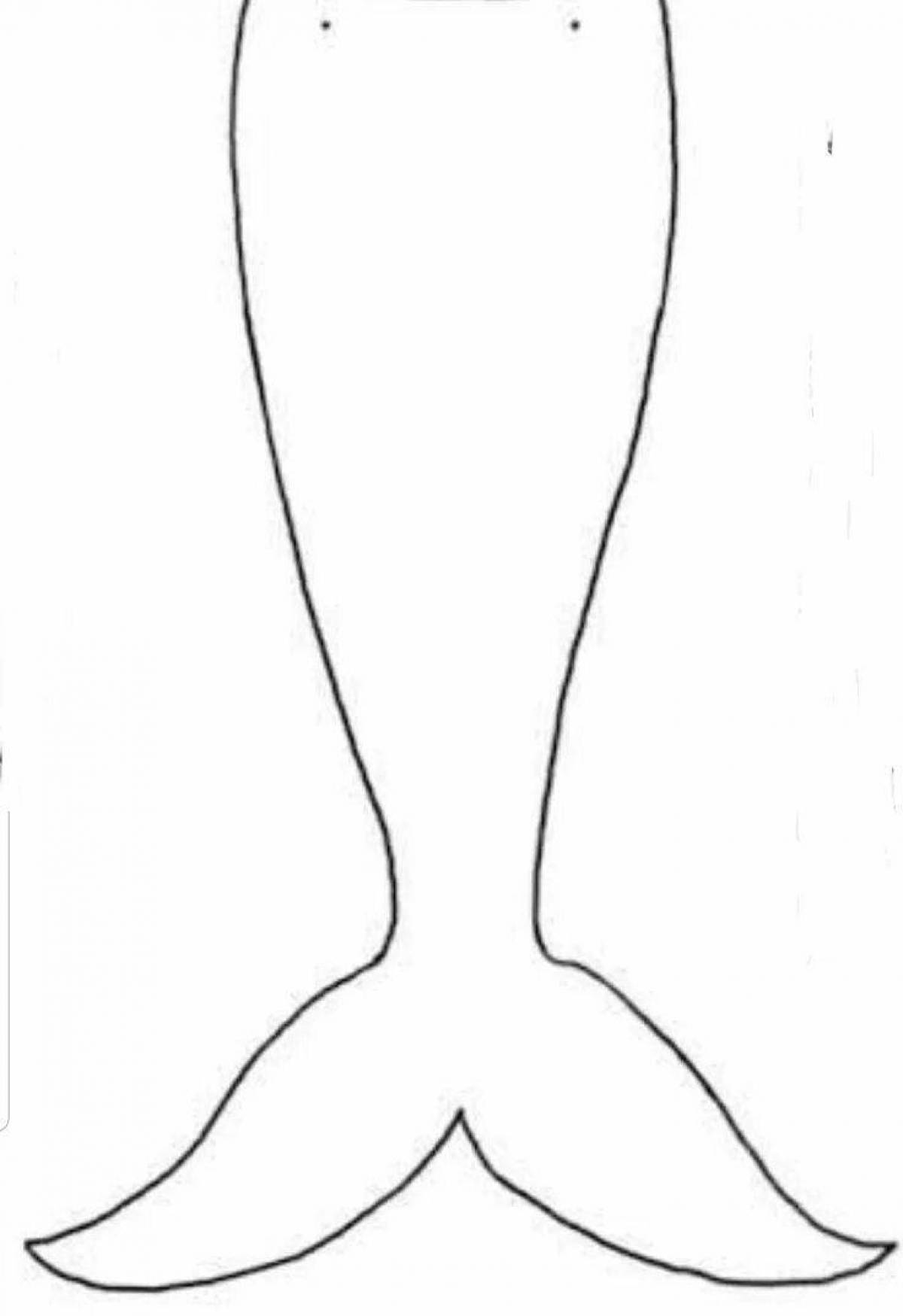 Glowing Mermaid Tail Coloring Page