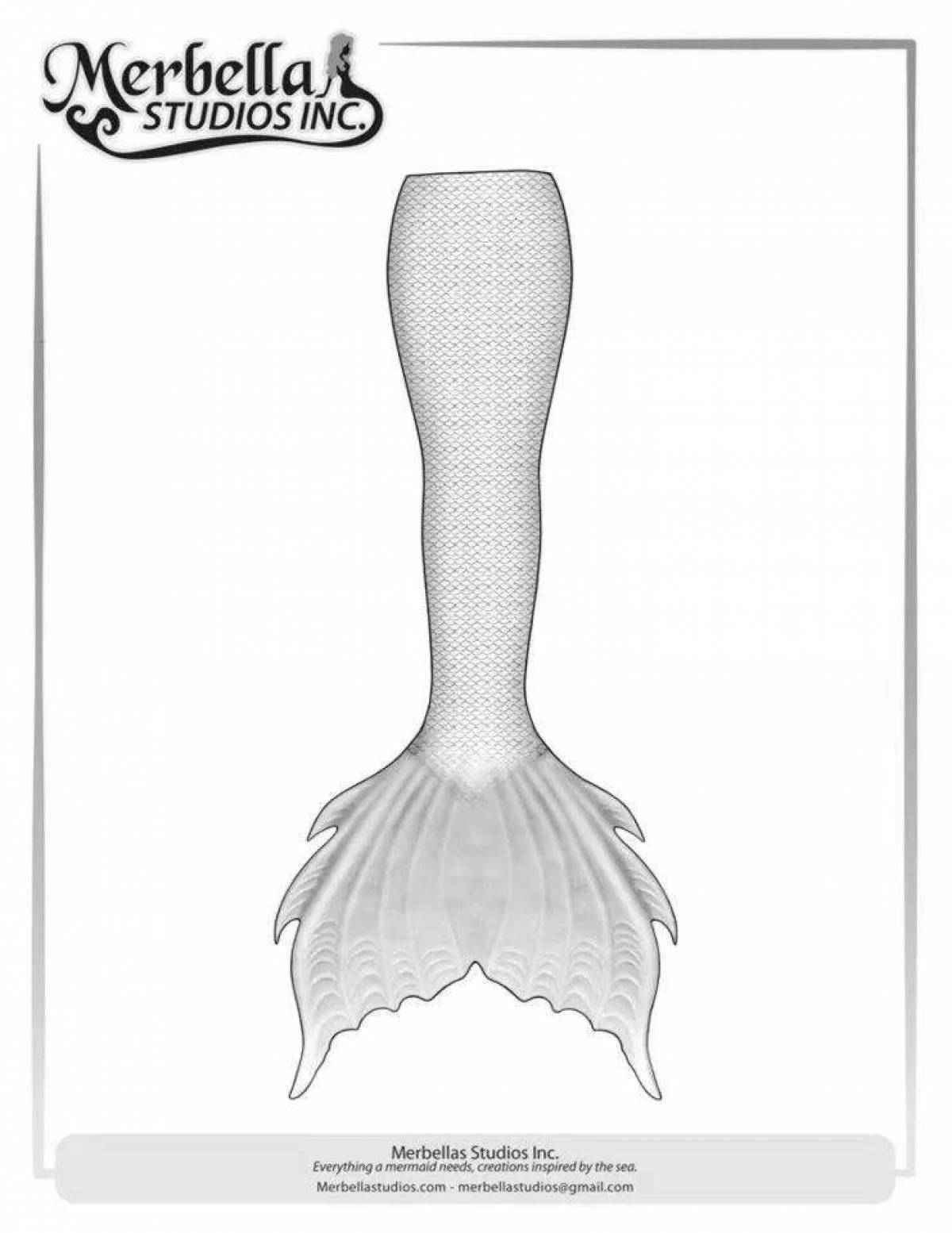 Раскраска «хвост великолепной русалки»