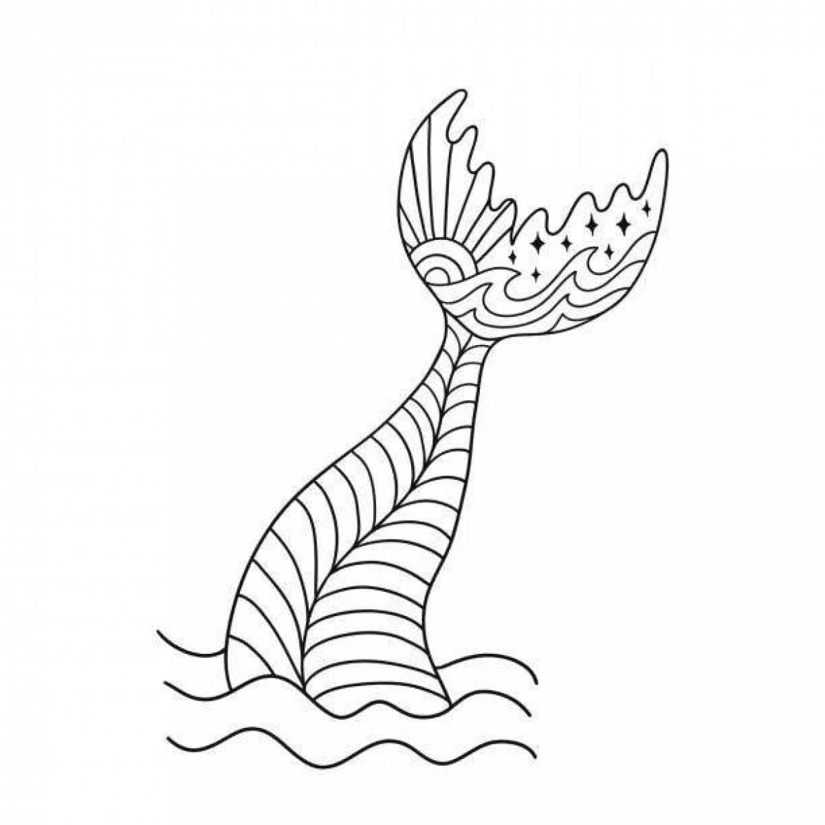 Glorious mermaid tail coloring