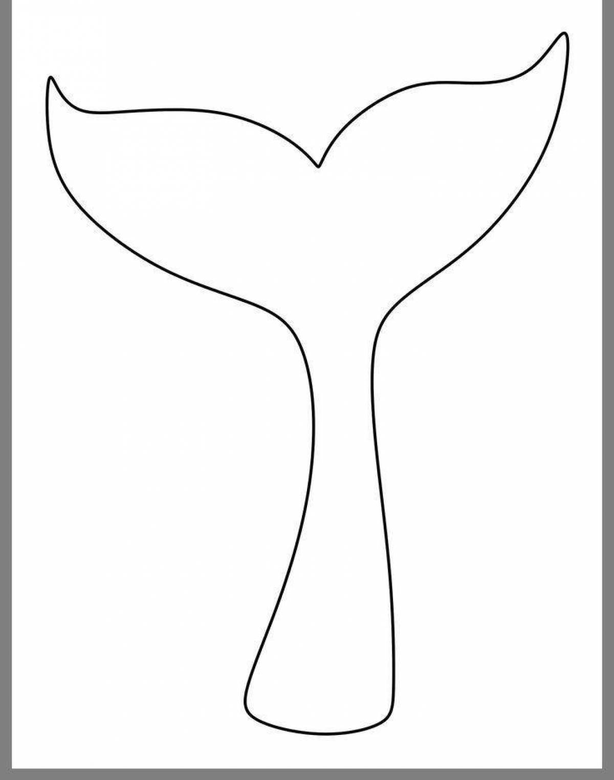 Восхитительная страница раскраски хвоста русалки