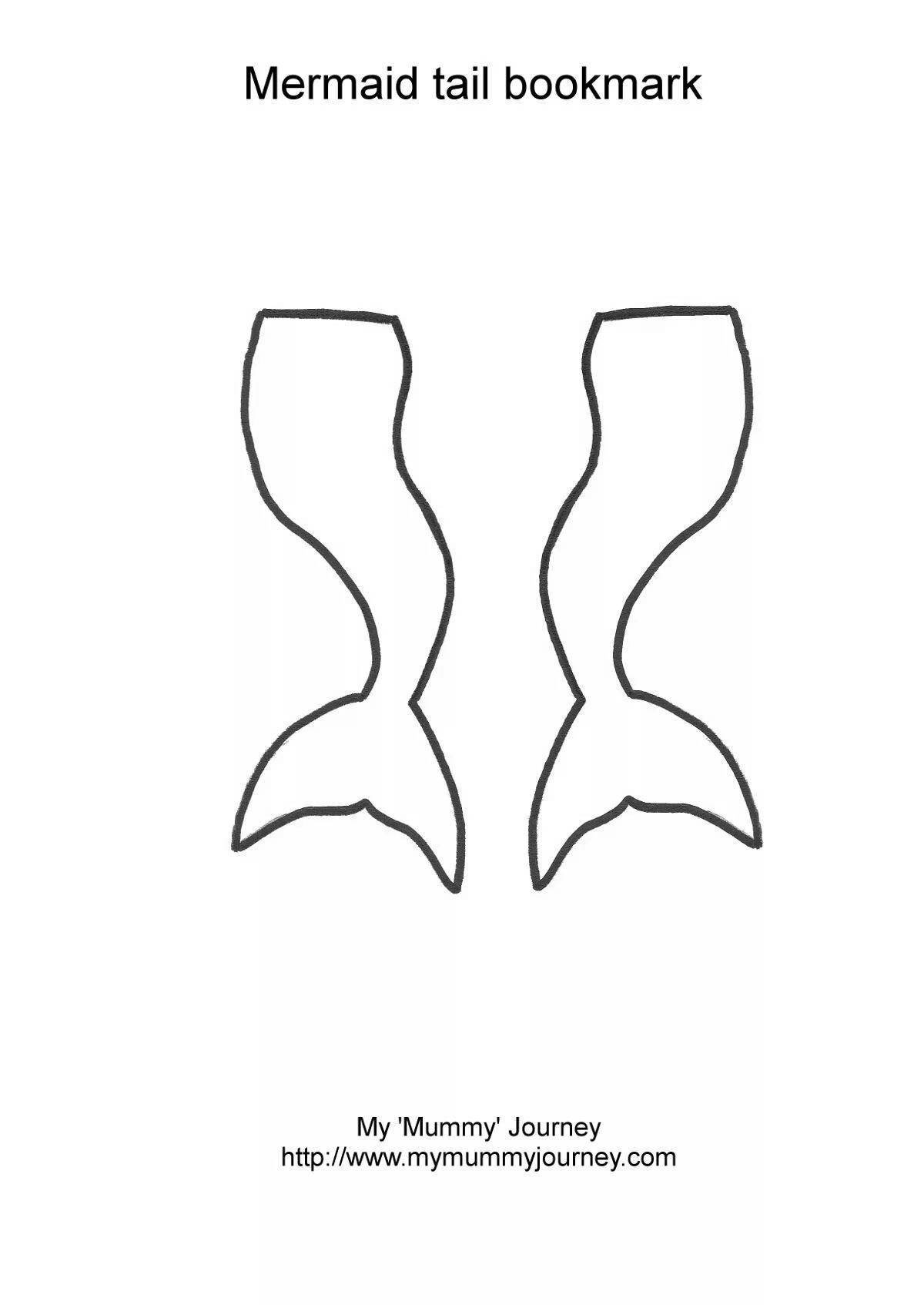 Раскраска хвост гламурной русалки