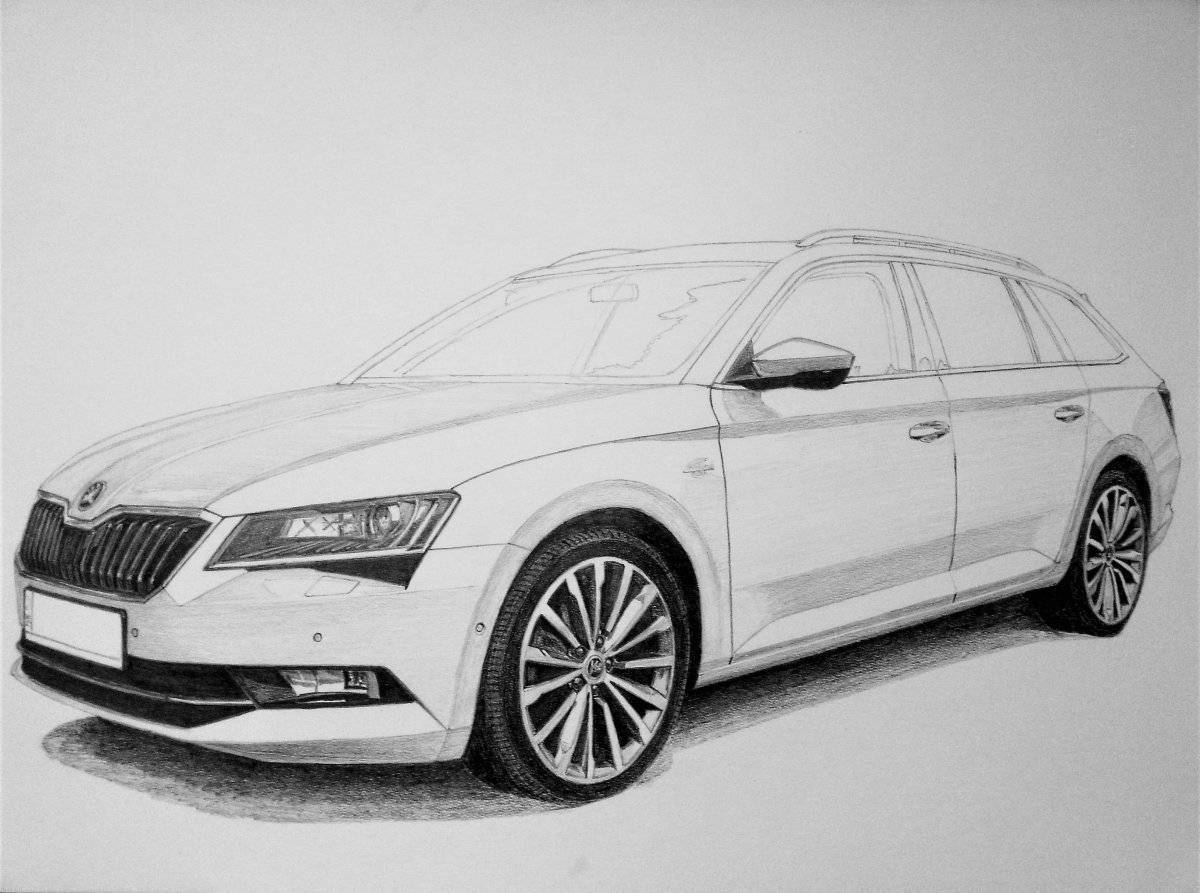 Fabulous skoda rapid coloring page