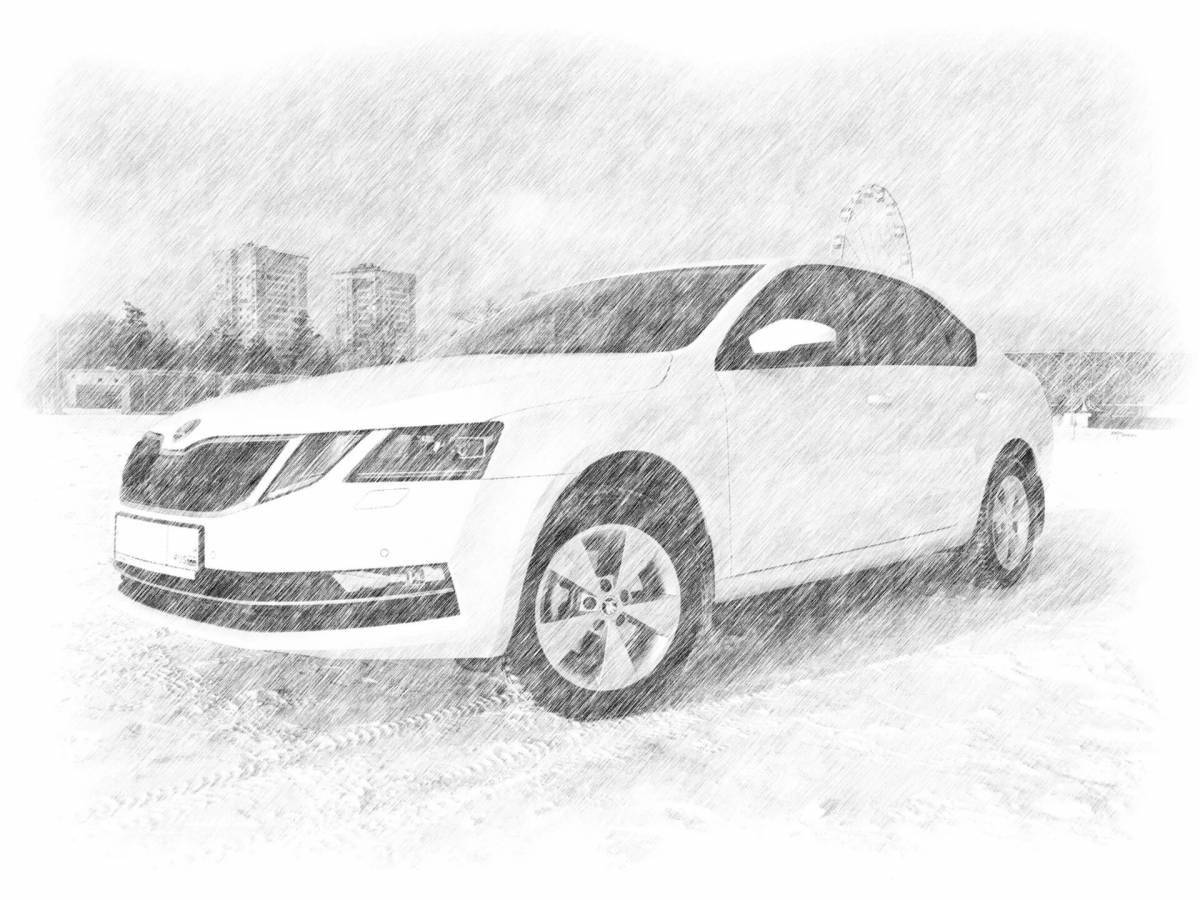 Incredible coloring skoda rapid