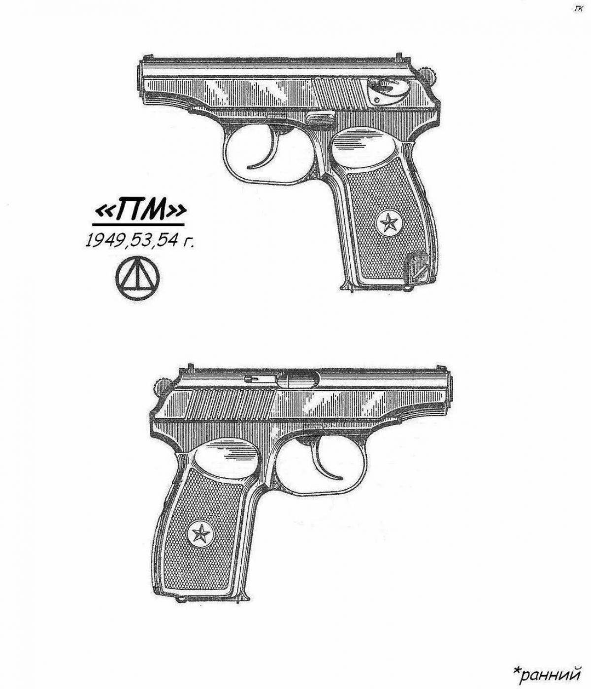 Photo Coloring Makarov combat pistol