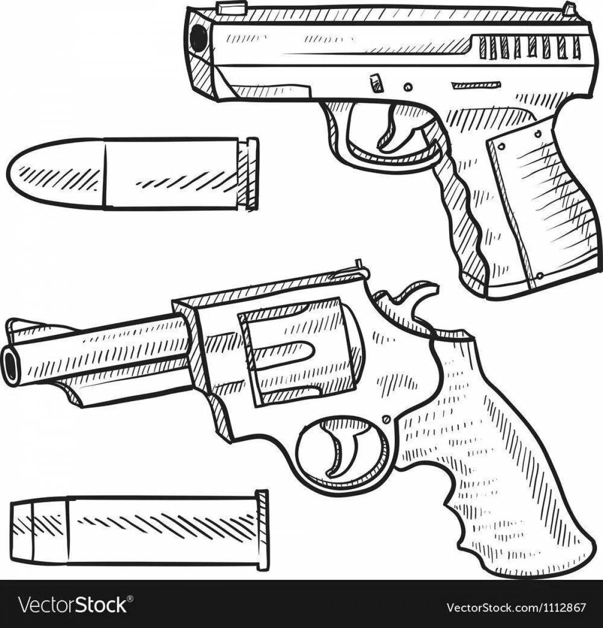 Coloring makarov pistol