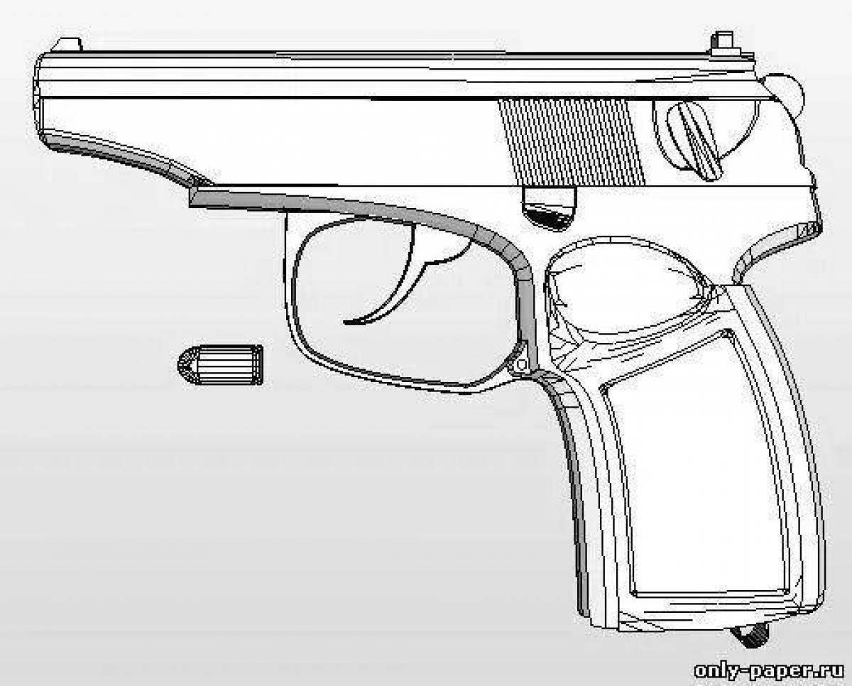 Coloring awesome makarov pistol