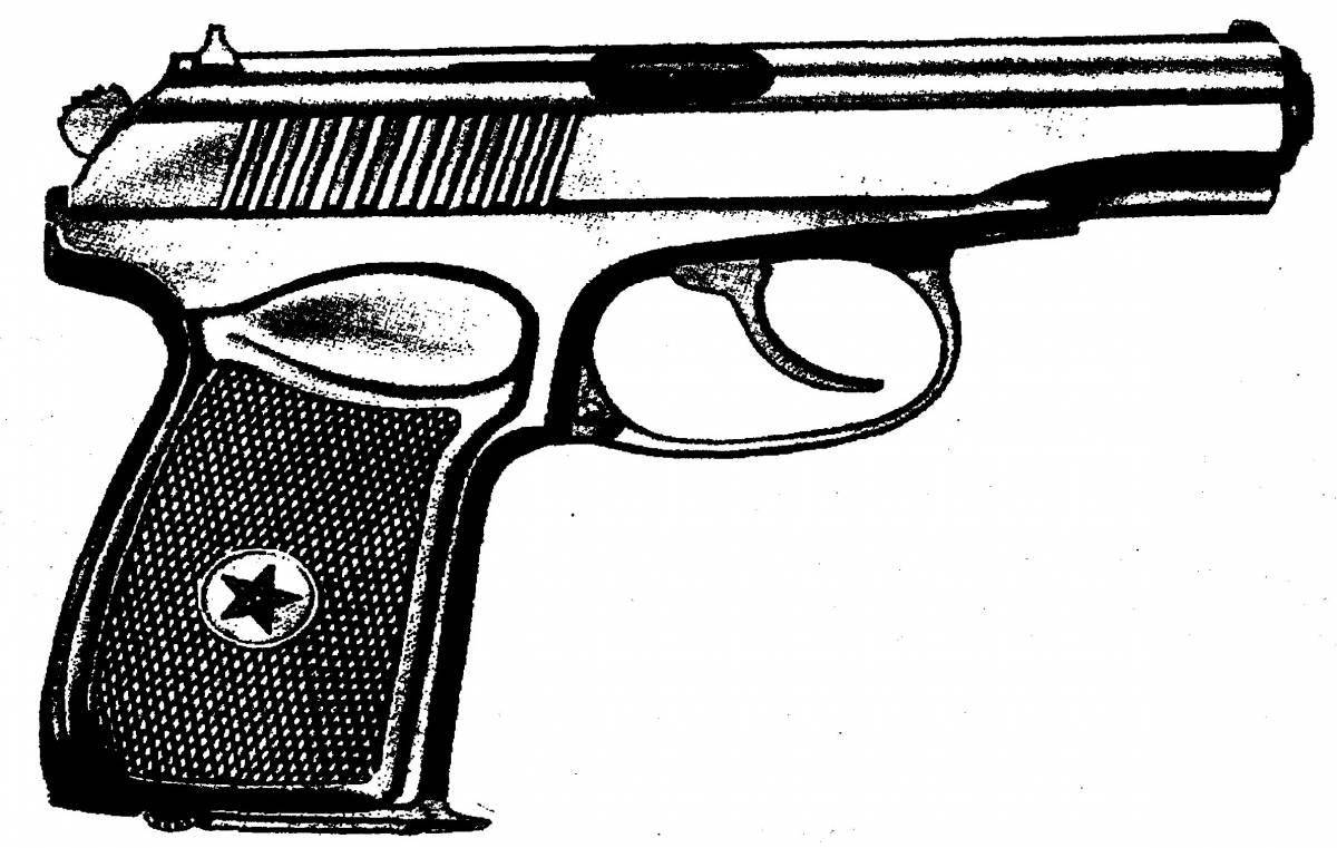 Coloring creative makarov pistol