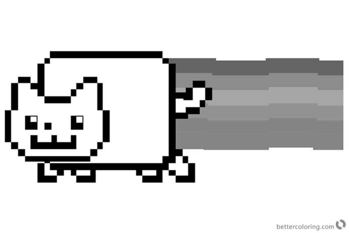 Coloring page adorable yum cat