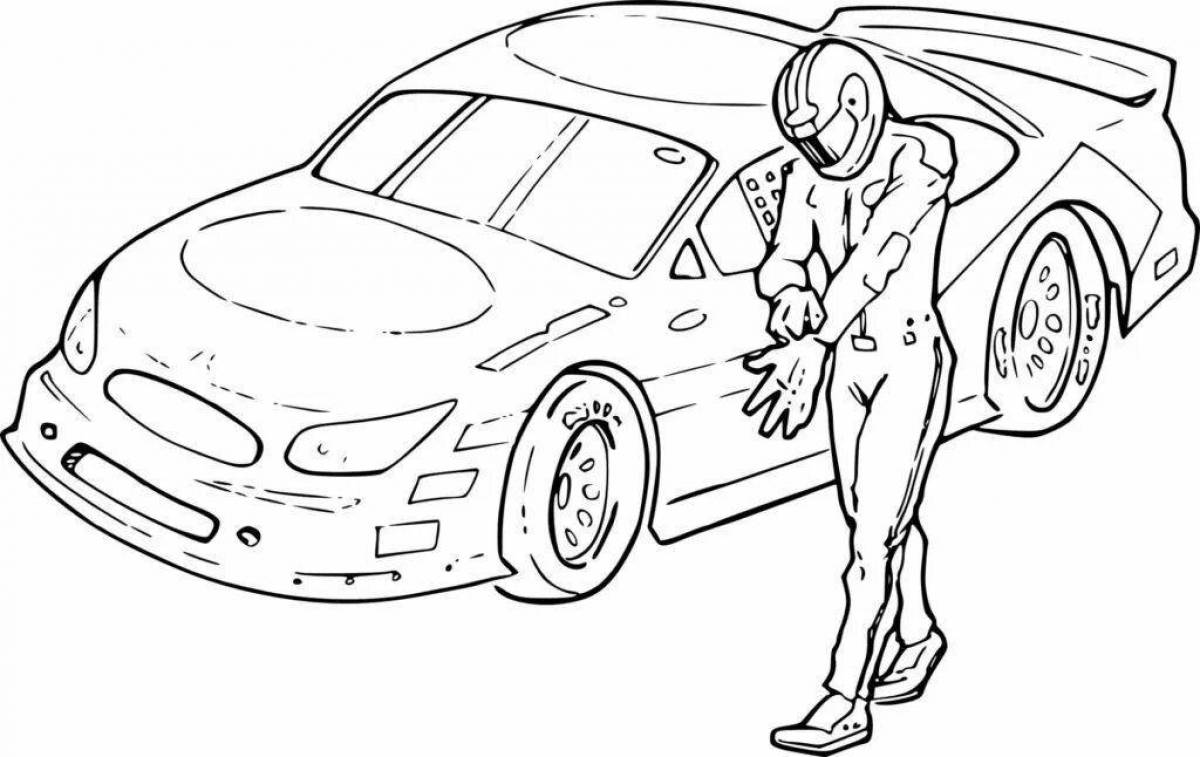 Colouring colorful anime cars